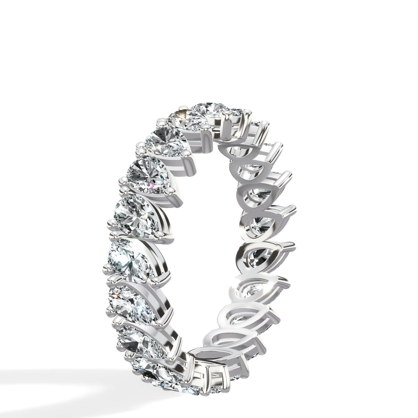 3 Carat Diagonal Pear Shape Diamond Eternity Band