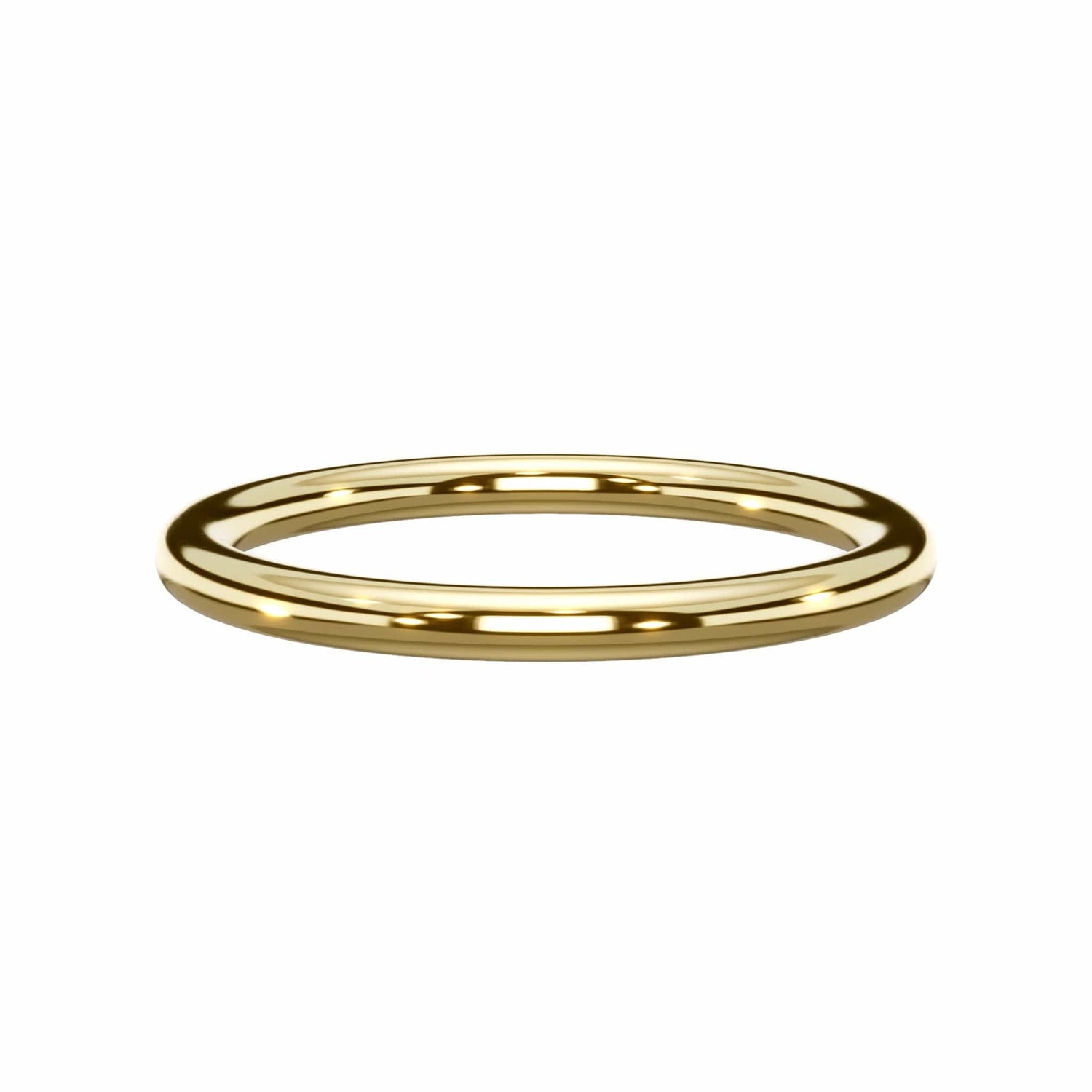 1.  80mm 14K Yellow Gold Plain Wedding Band Ring