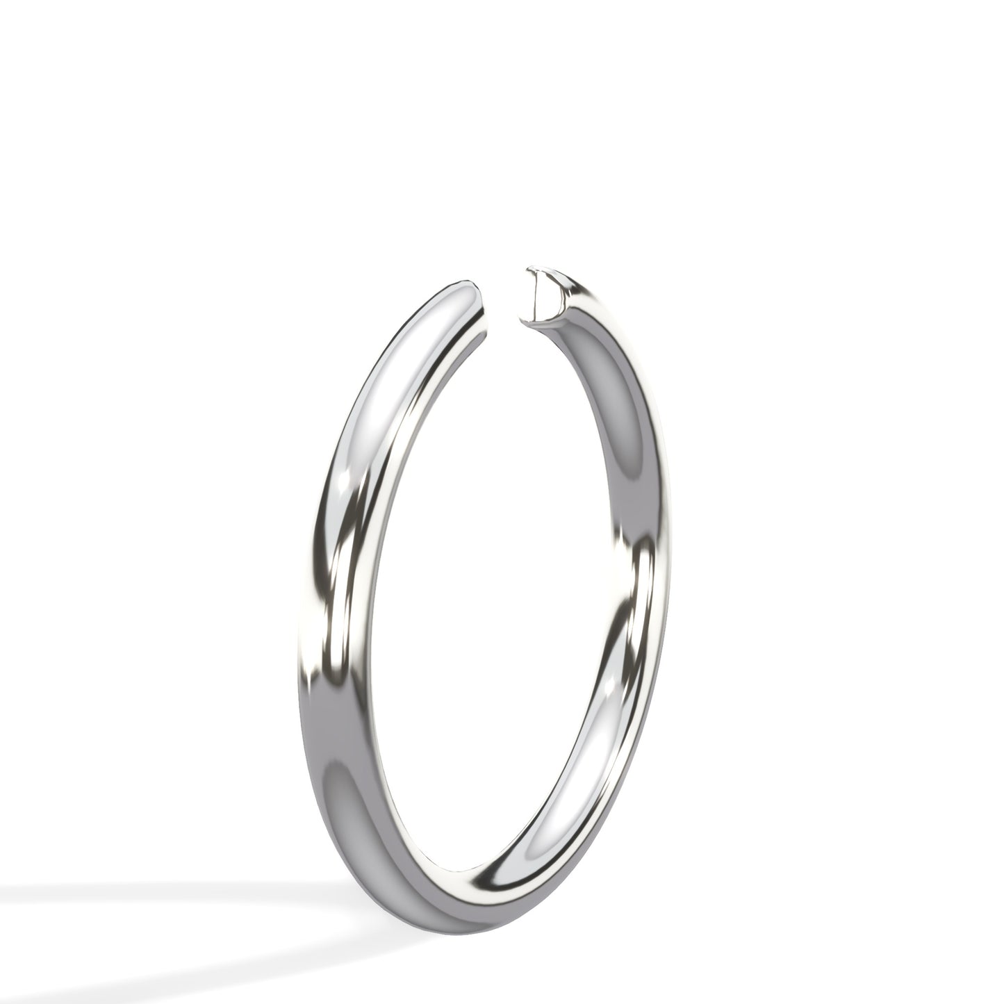 Open Wedding Ring In 14K White Gold (1.80mm)