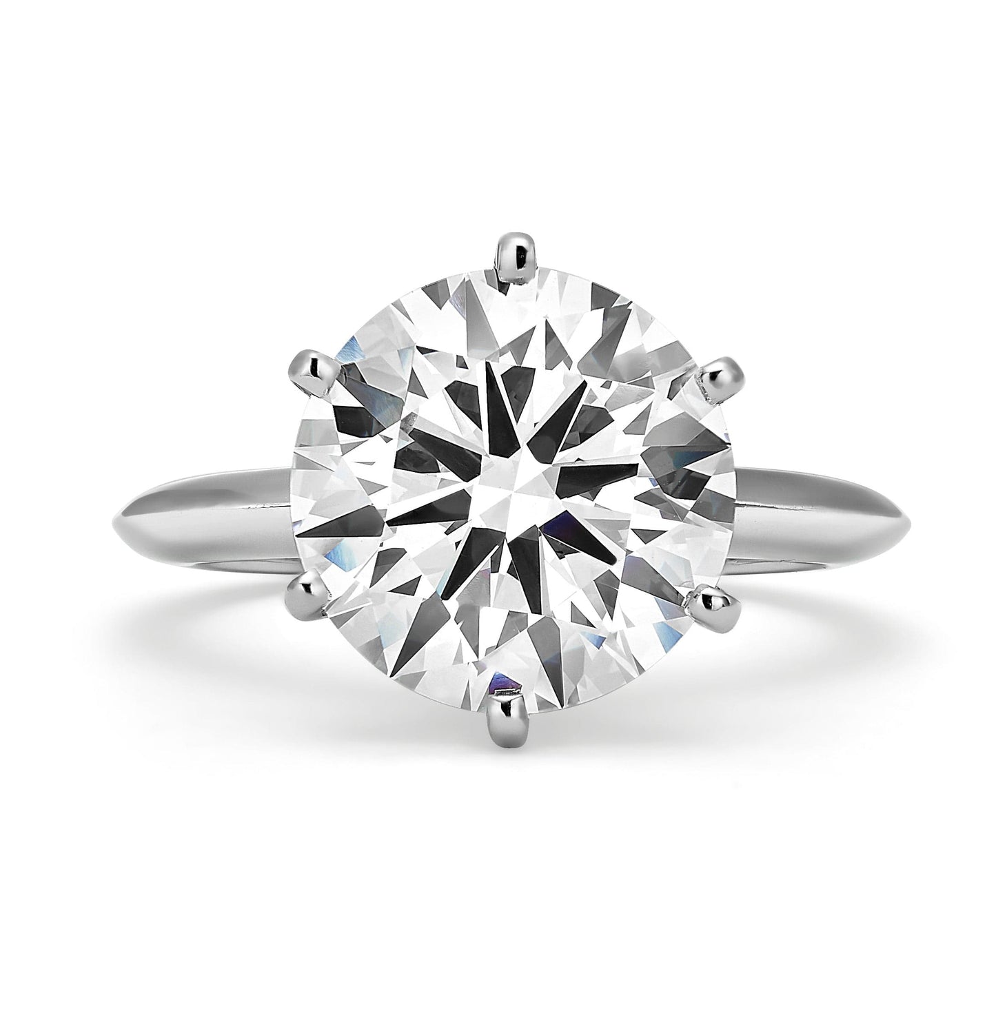 5 Carats Lab Grown Round Brilliant Cut Diamond Engagement Ring