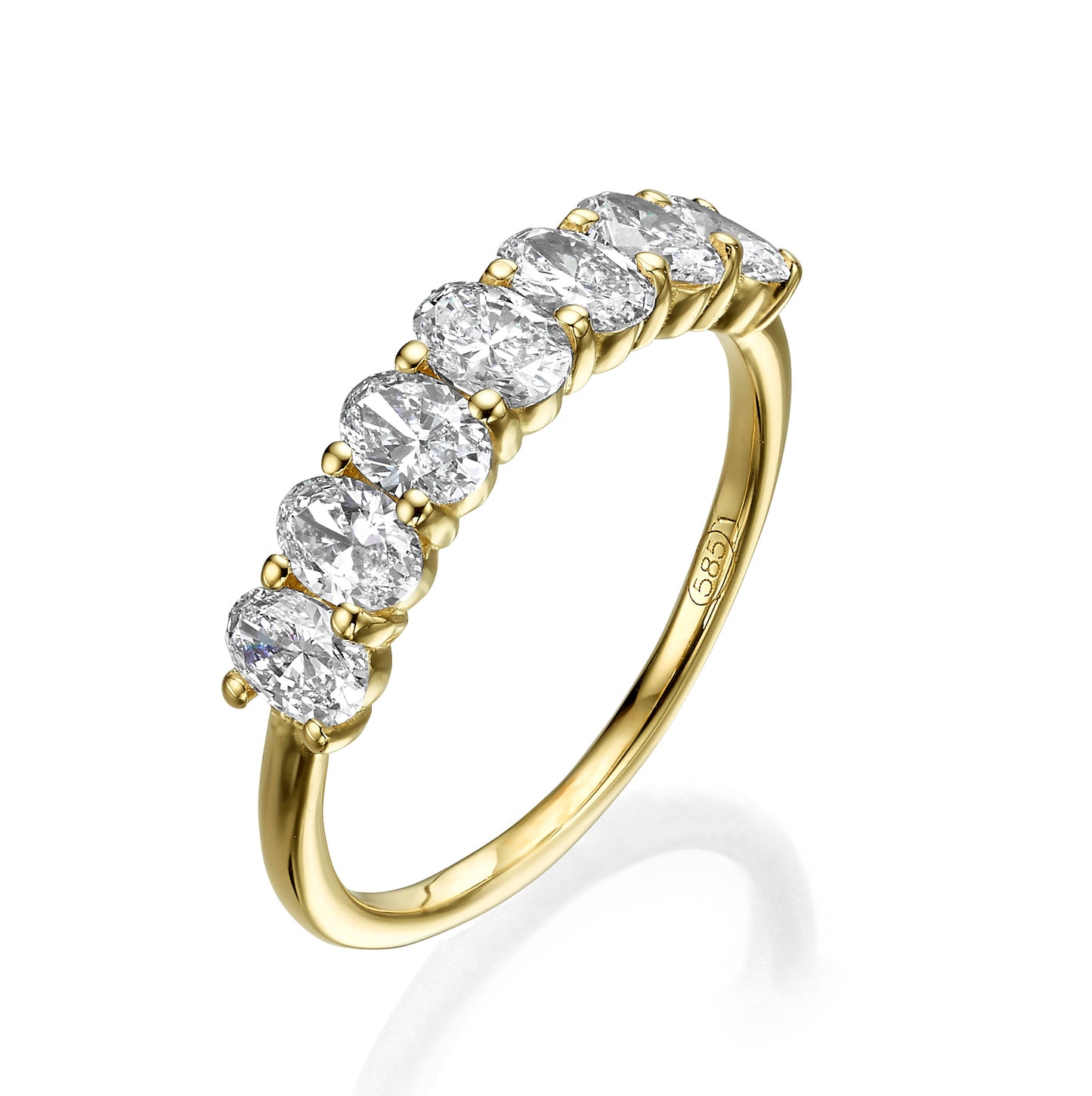 1.00 ct Seven Stone Oval Cut Diamond Band