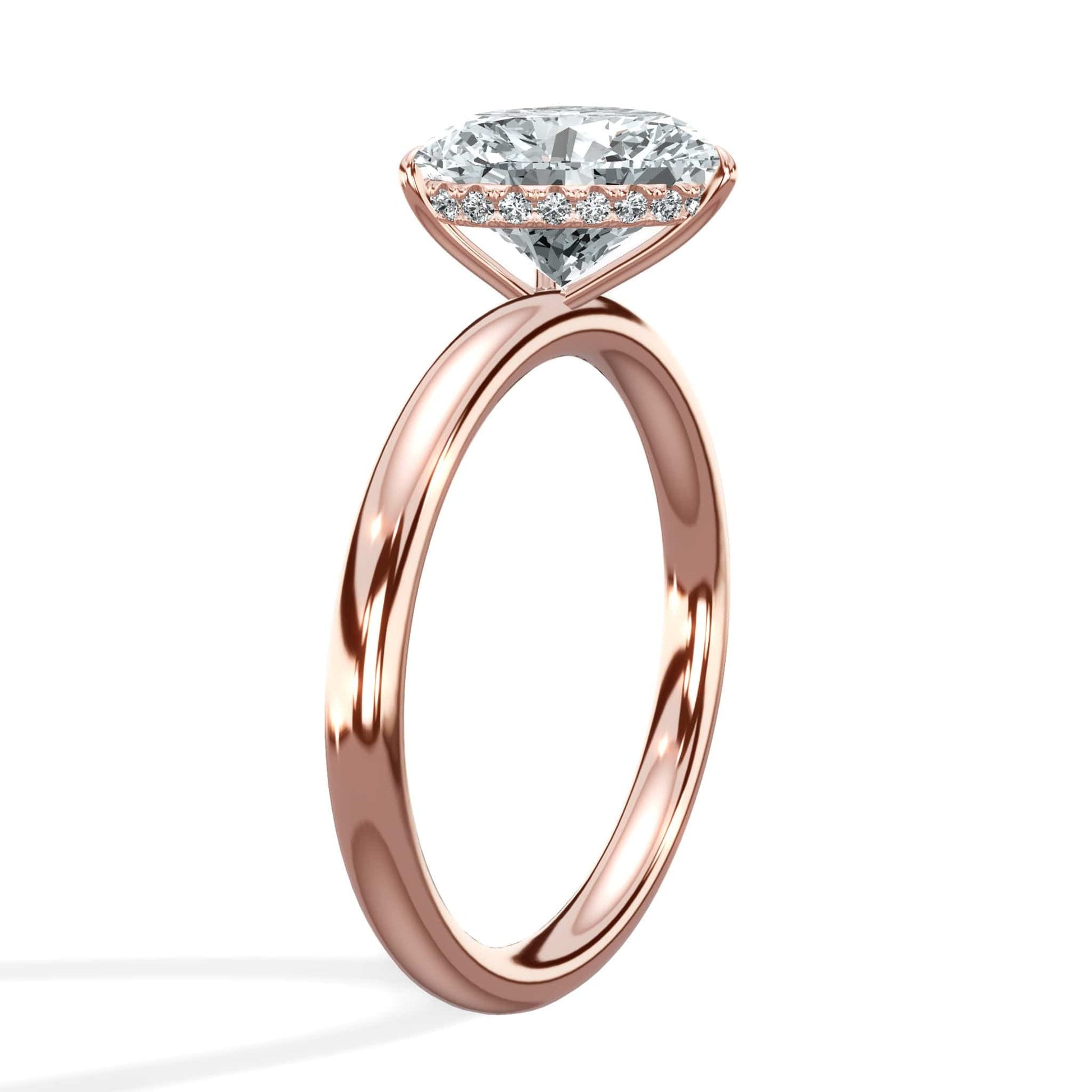 Rose gold diamond engagement ring