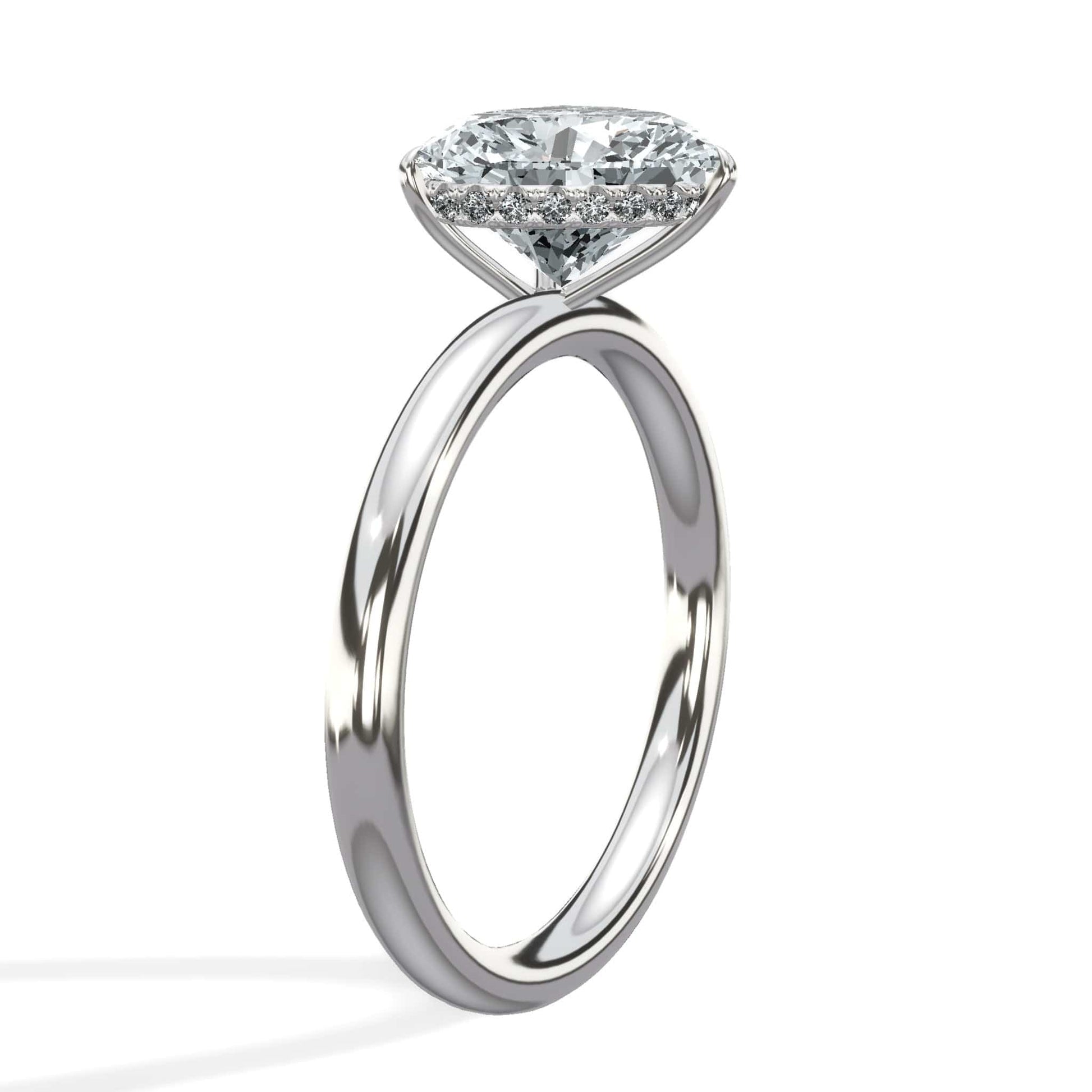 Heart diamond ring in white gold