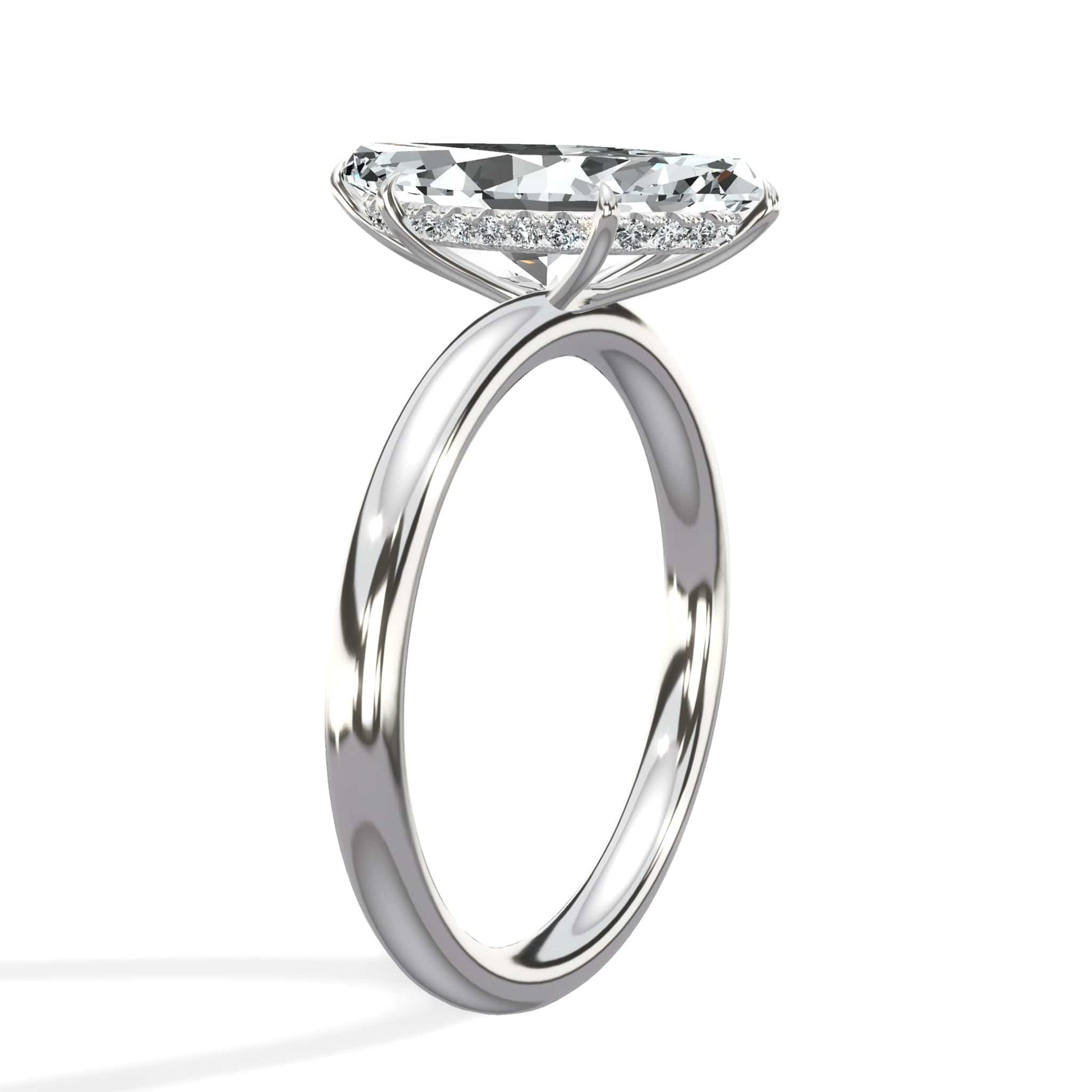 Marquise diamond ring in white gold