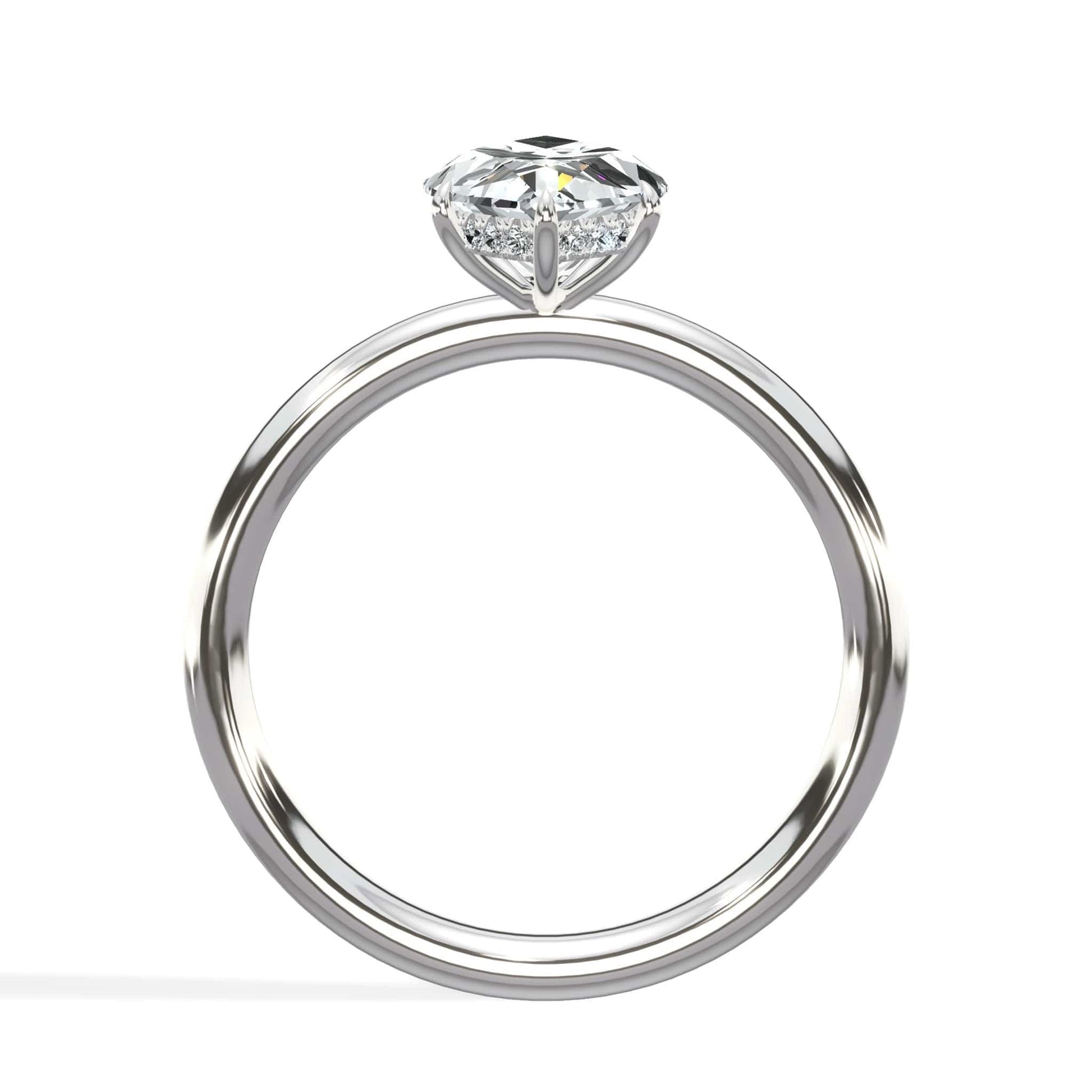 Marquise diamond ring in white gold