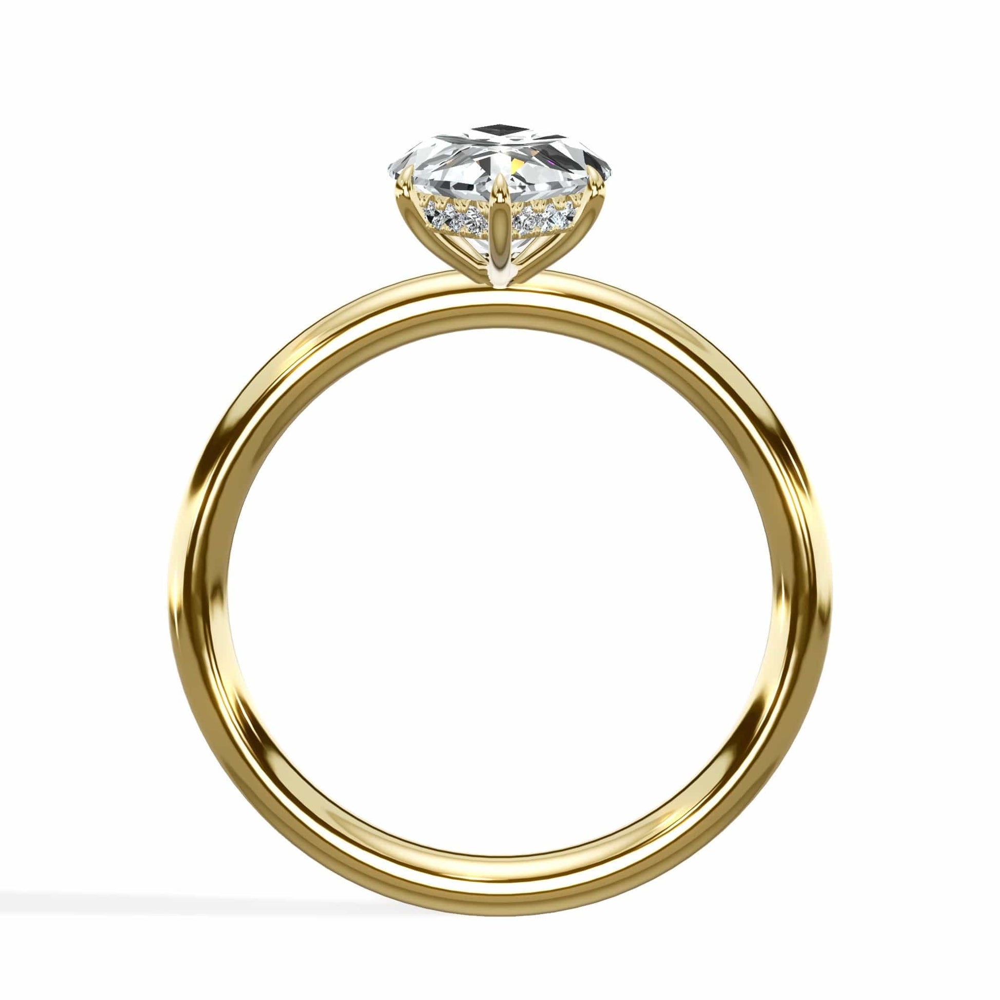 Marquise diamond ring in yellow gold