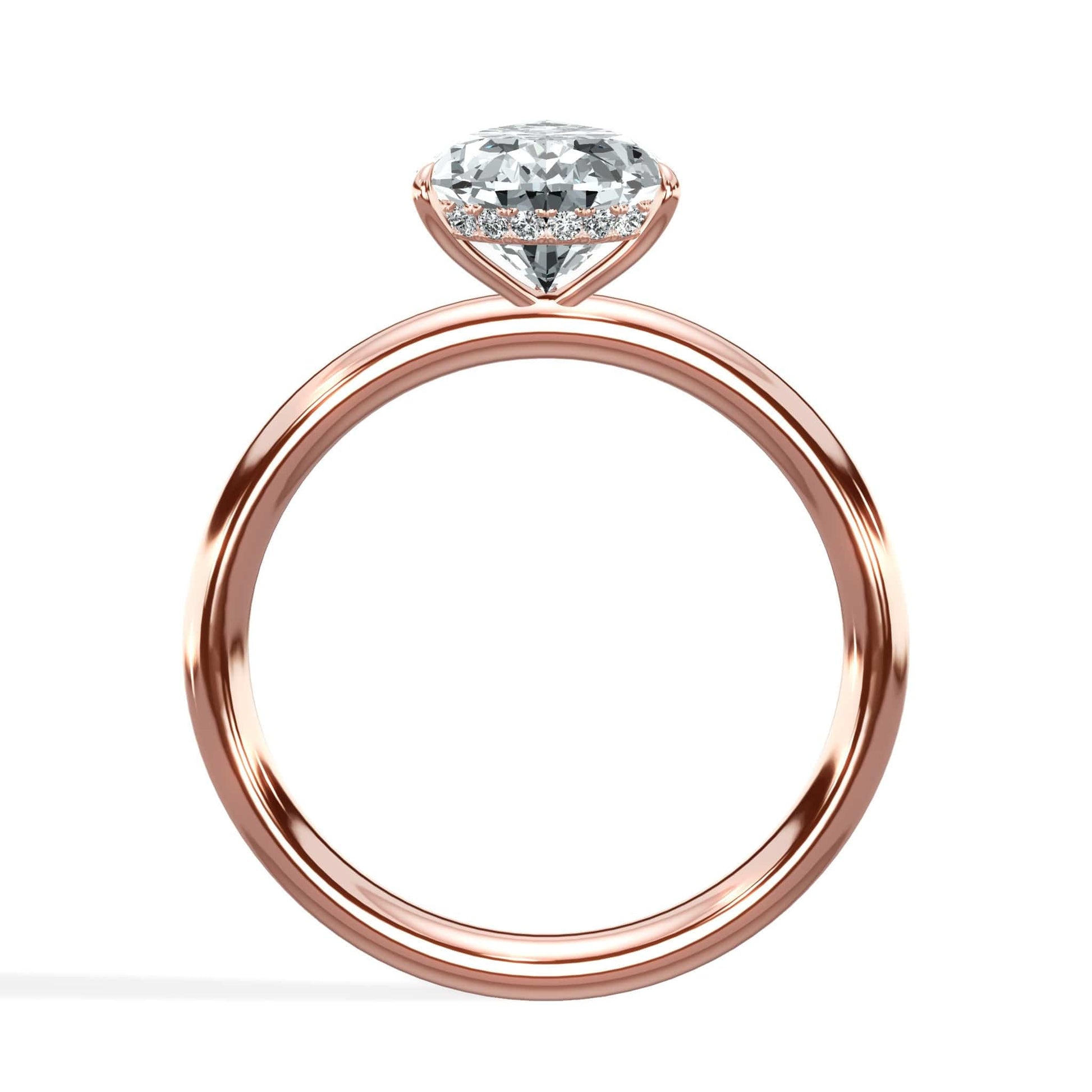 Pear diamond rose gold ring
