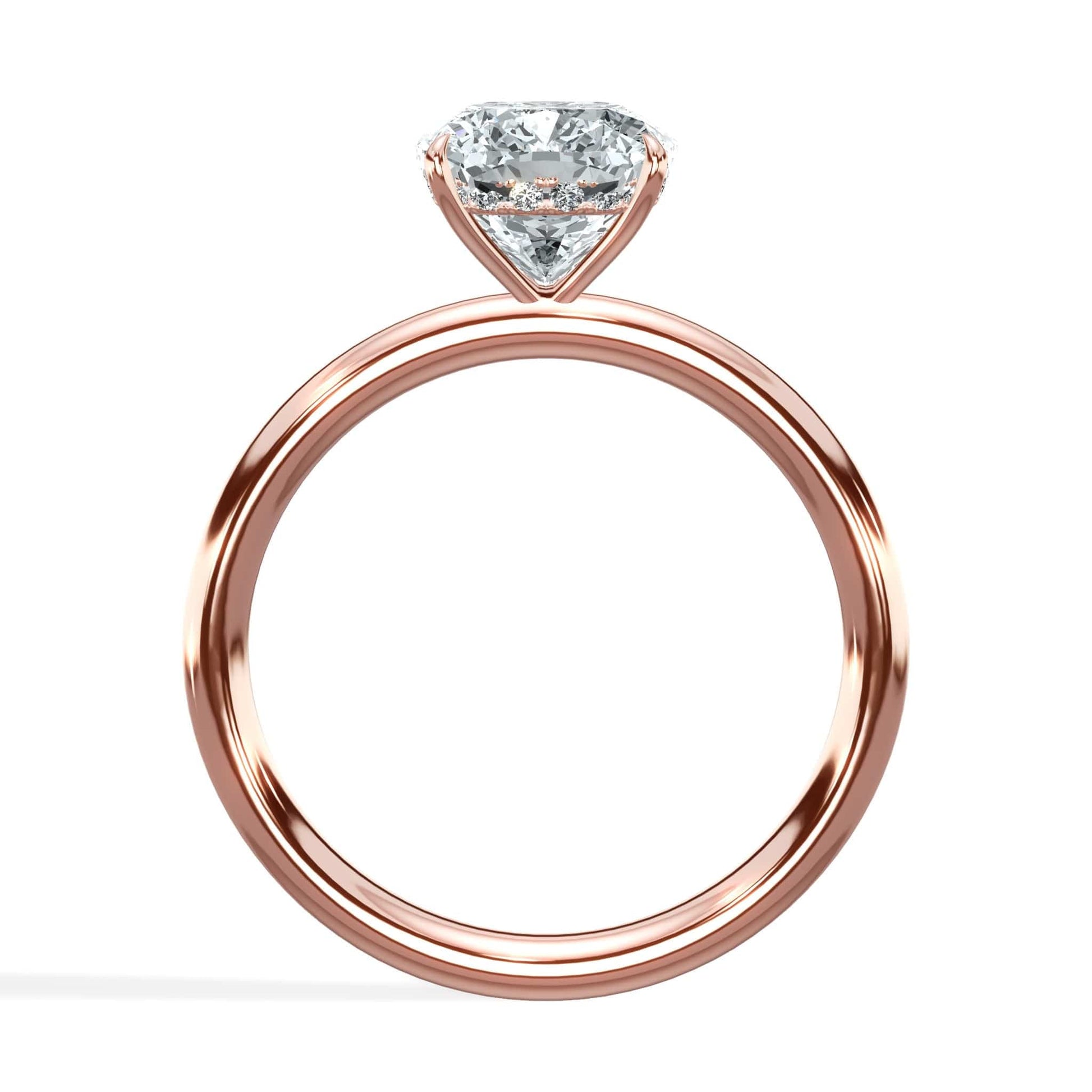 Rose gold princess cut diamond ring