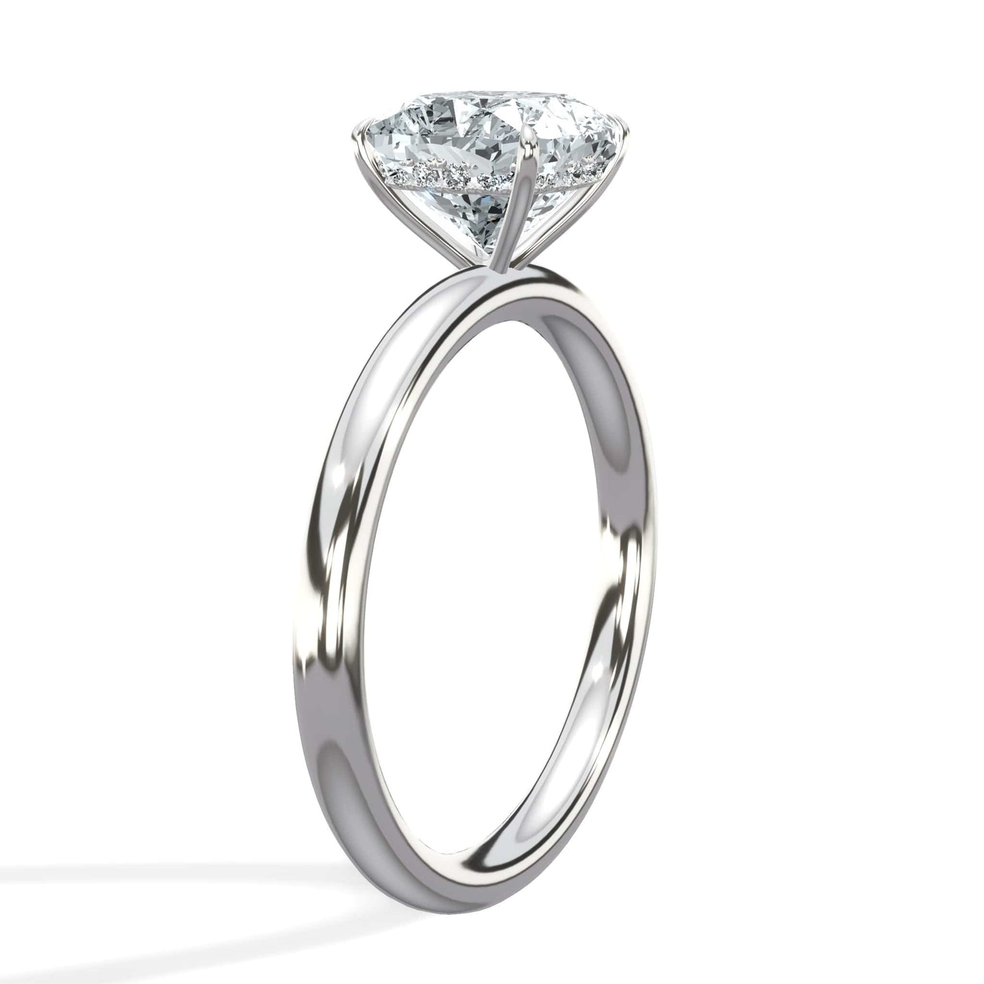 White gold princess cut diamond ring