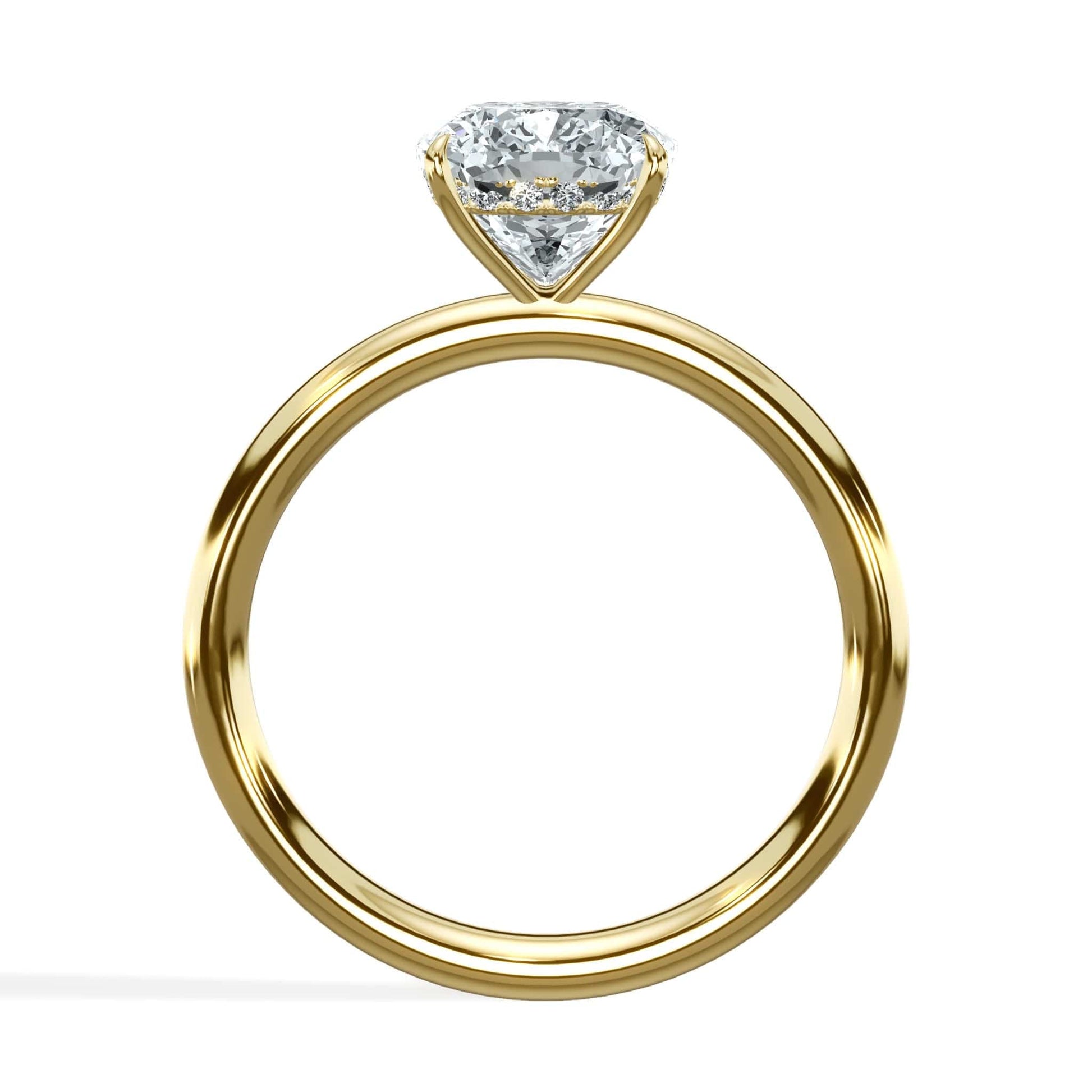 Yellow gold princess diamond ring