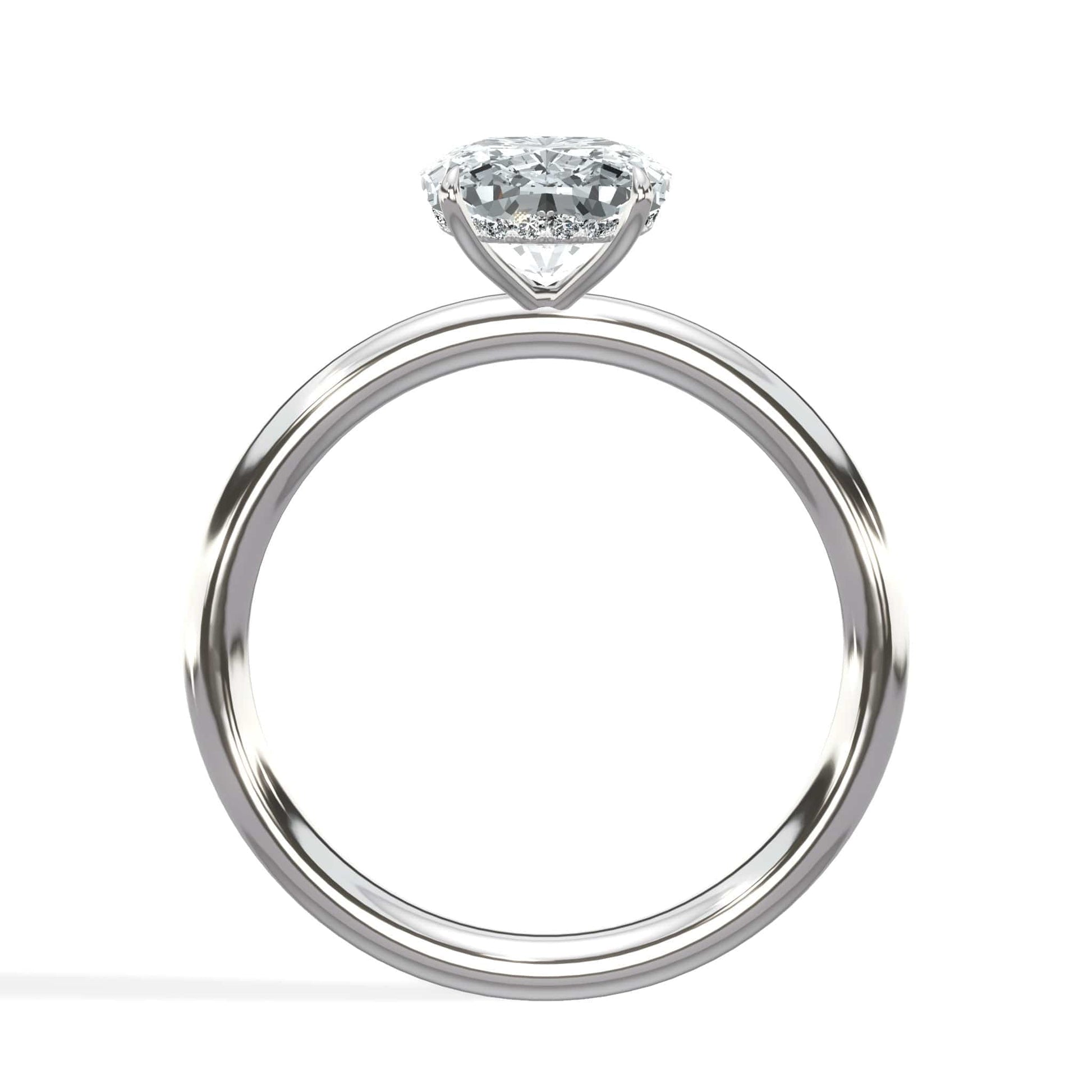 White gold diamond princess ring