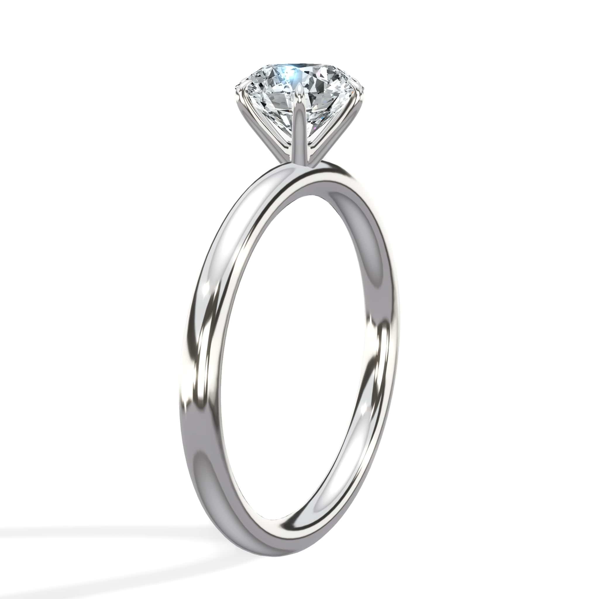 ⭐︎お値下げ⭐︎ダイヤモンド　ラディアンス 1 Carat Round Diamond Six Prong Solitaire Engagement Ring White Gold