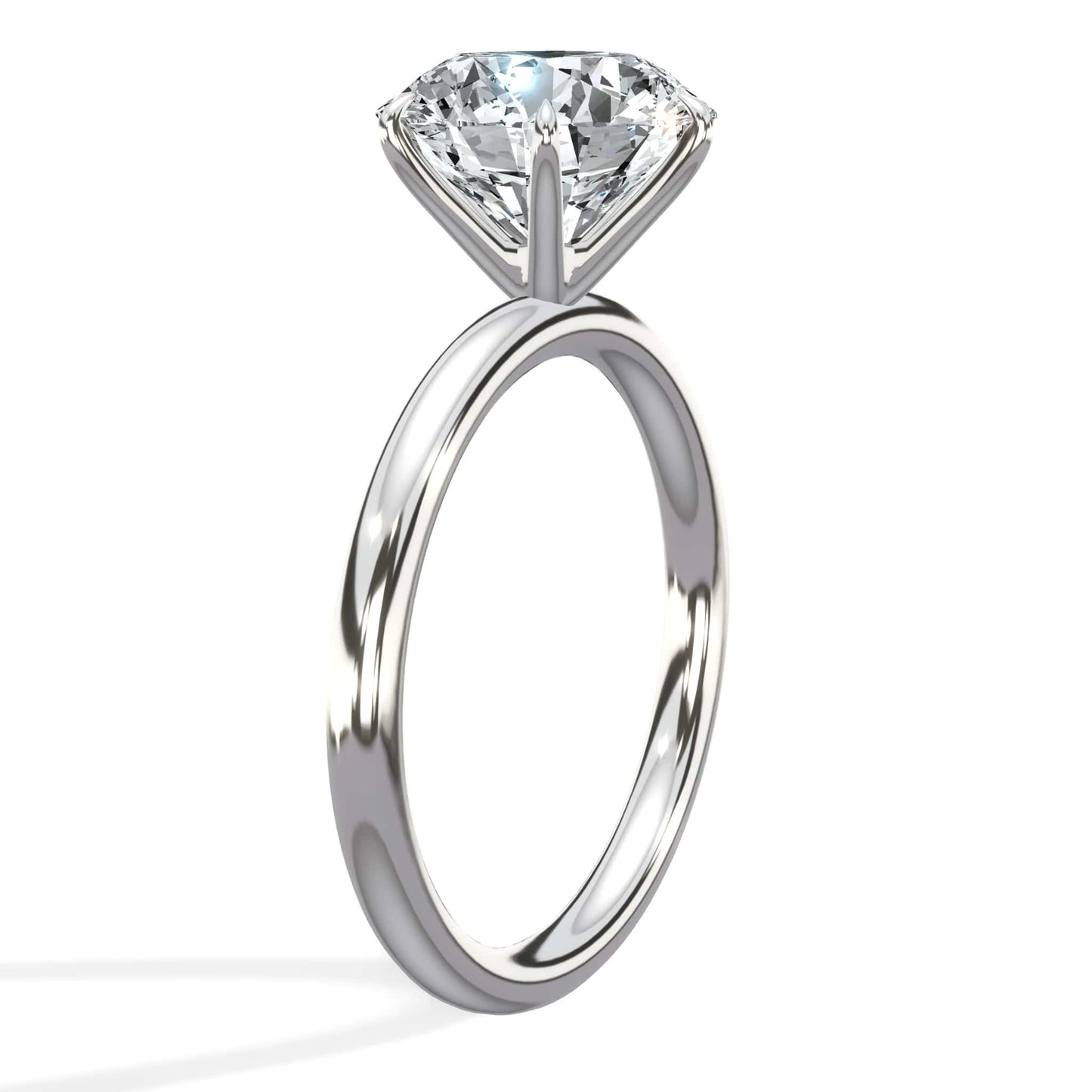 3 Carats Lab Grown Round Brilliant Cut Diamond Engagement Ring