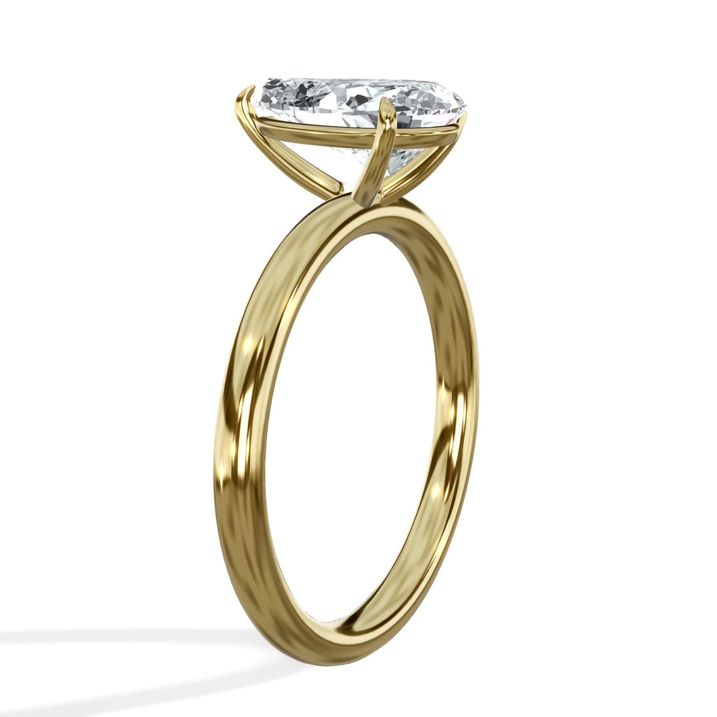 1.50 Carat Lab Grown Pear Shape Solitaire Diamond Engagement Ring