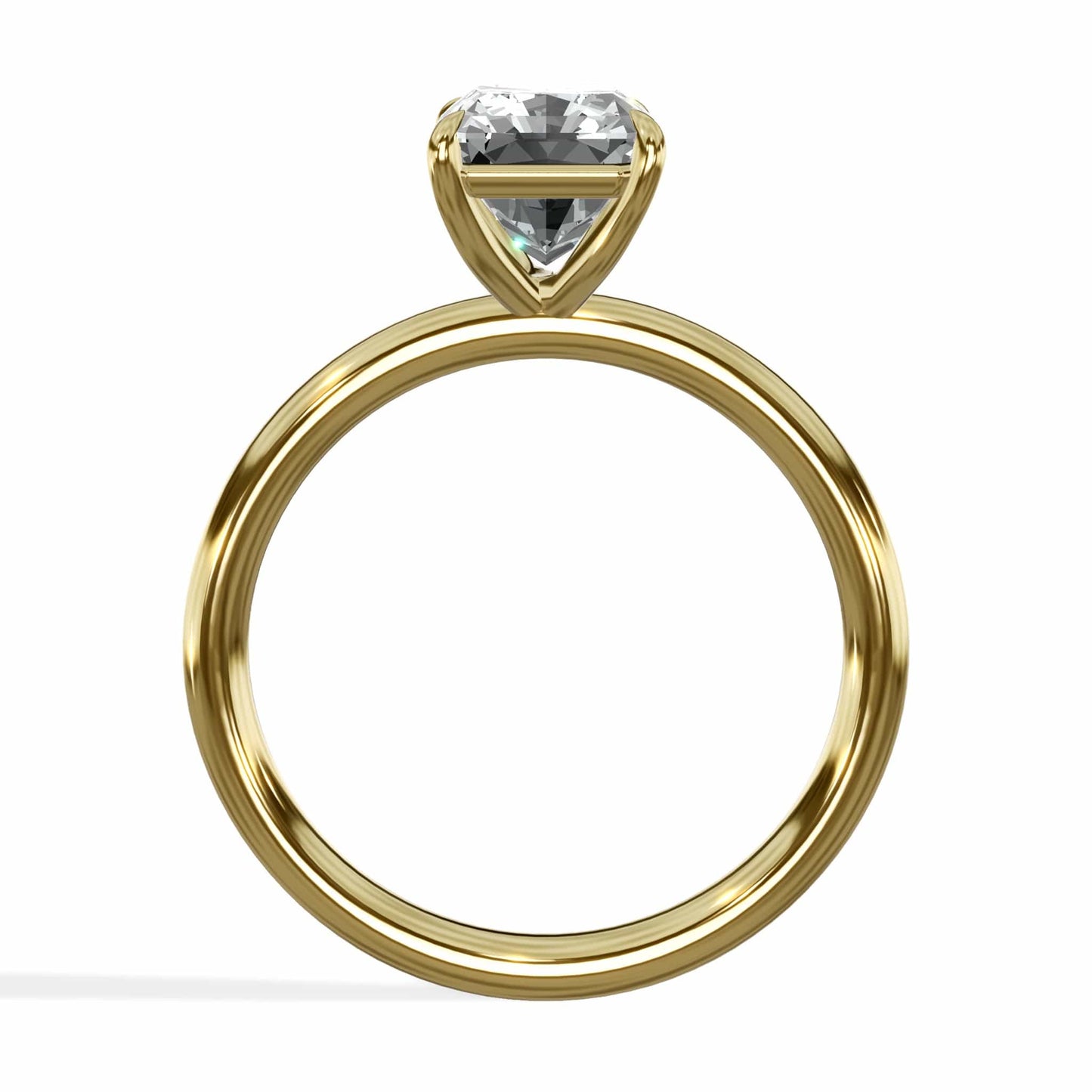 2 Carat Lab Grown Solitaire Radiant Cut Diamond Engagement Ring