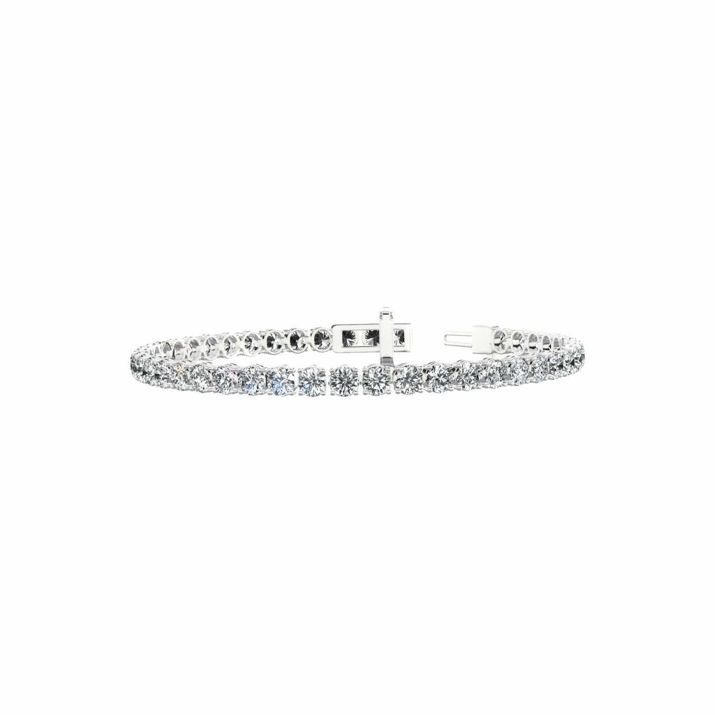(2.00ct to 20.00ct) Lab Grown Round Cut Diamond Tennis Bracelet