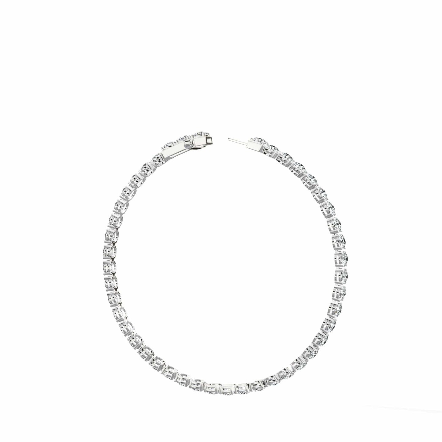 (2.00ct to 20.00ct) Lab Grown Round Cut Diamond Tennis Bracelet
