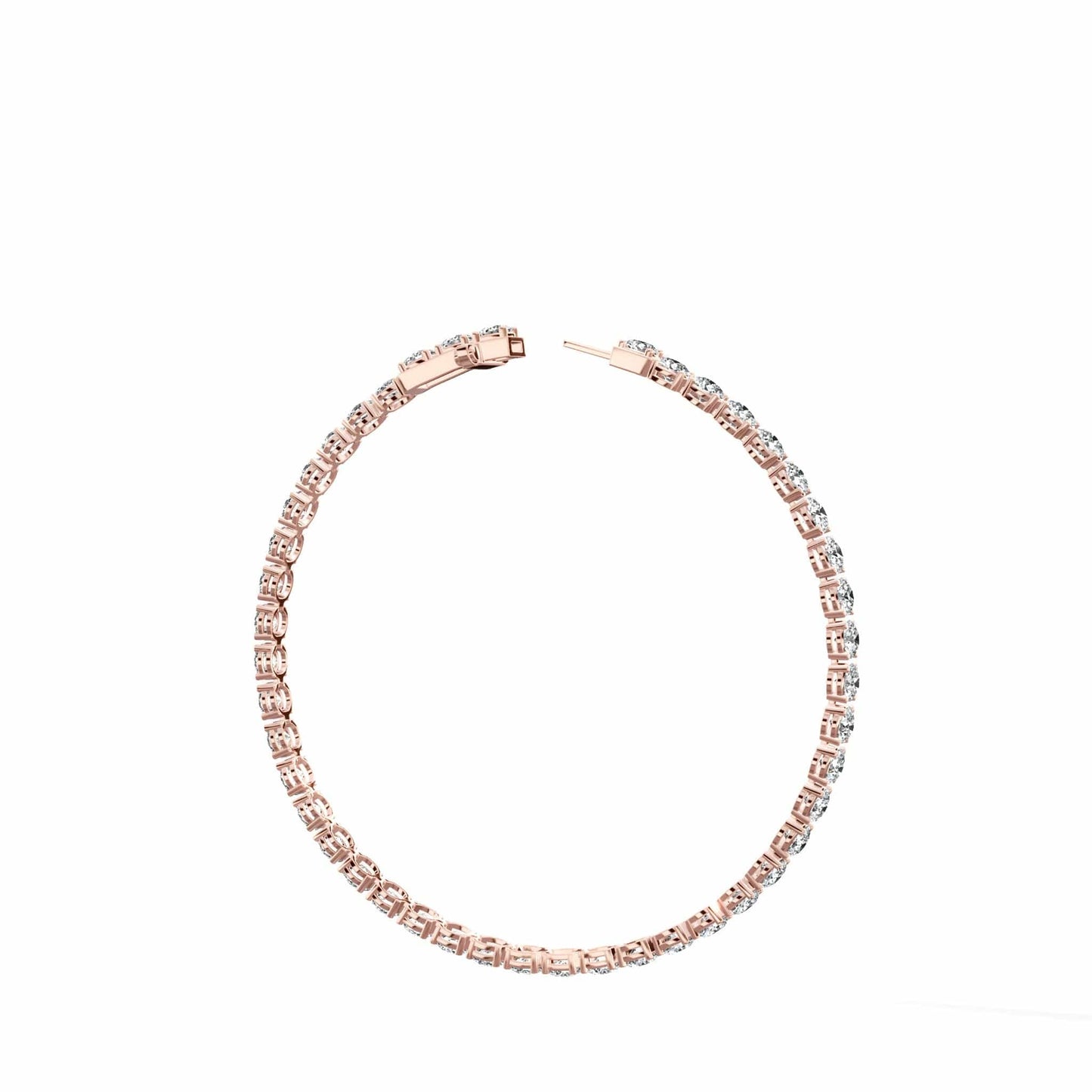 (2.00ct to 20.00ct) Lab Grown Round Cut Diamond Tennis Bracelet