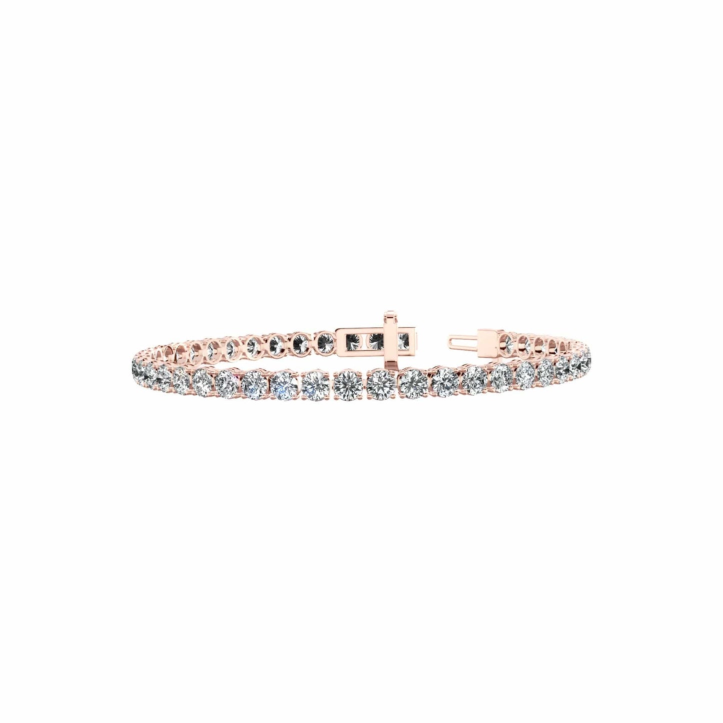 (2.00ct to 20.00ct) Lab Grown Round Cut Diamond Tennis Bracelet