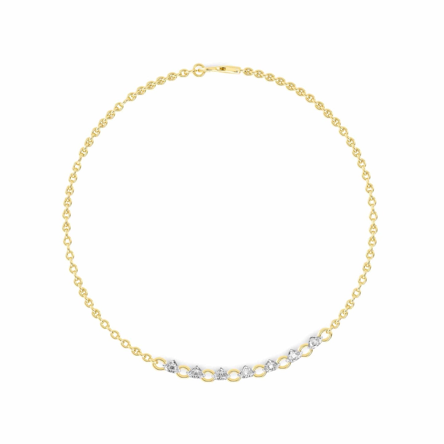 1.07ct Pierced Floating Round Lab Grown Diamond Bracelet