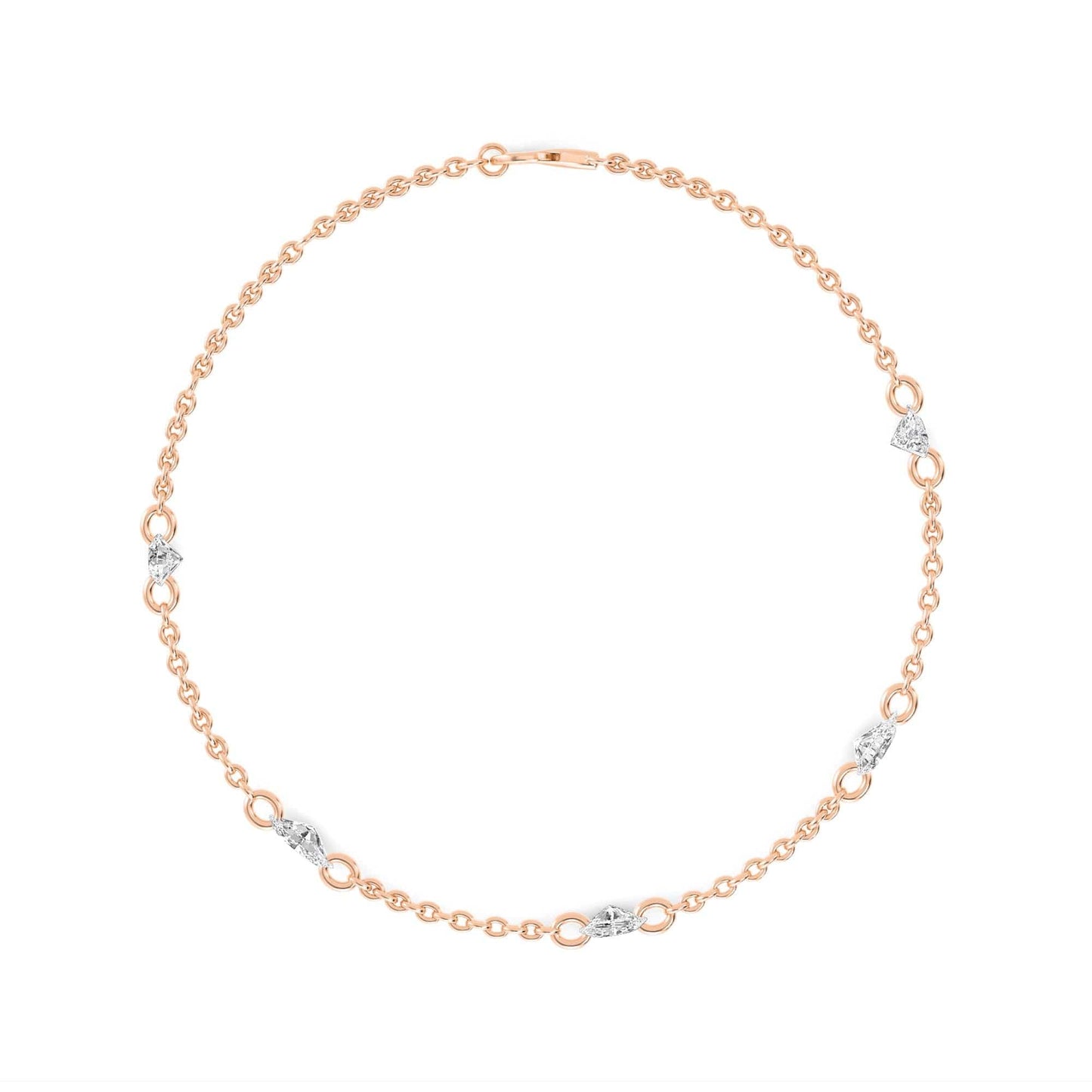 1.10ct Pierced Floating Multi-Shape Lab Grown Diamond Bracelet