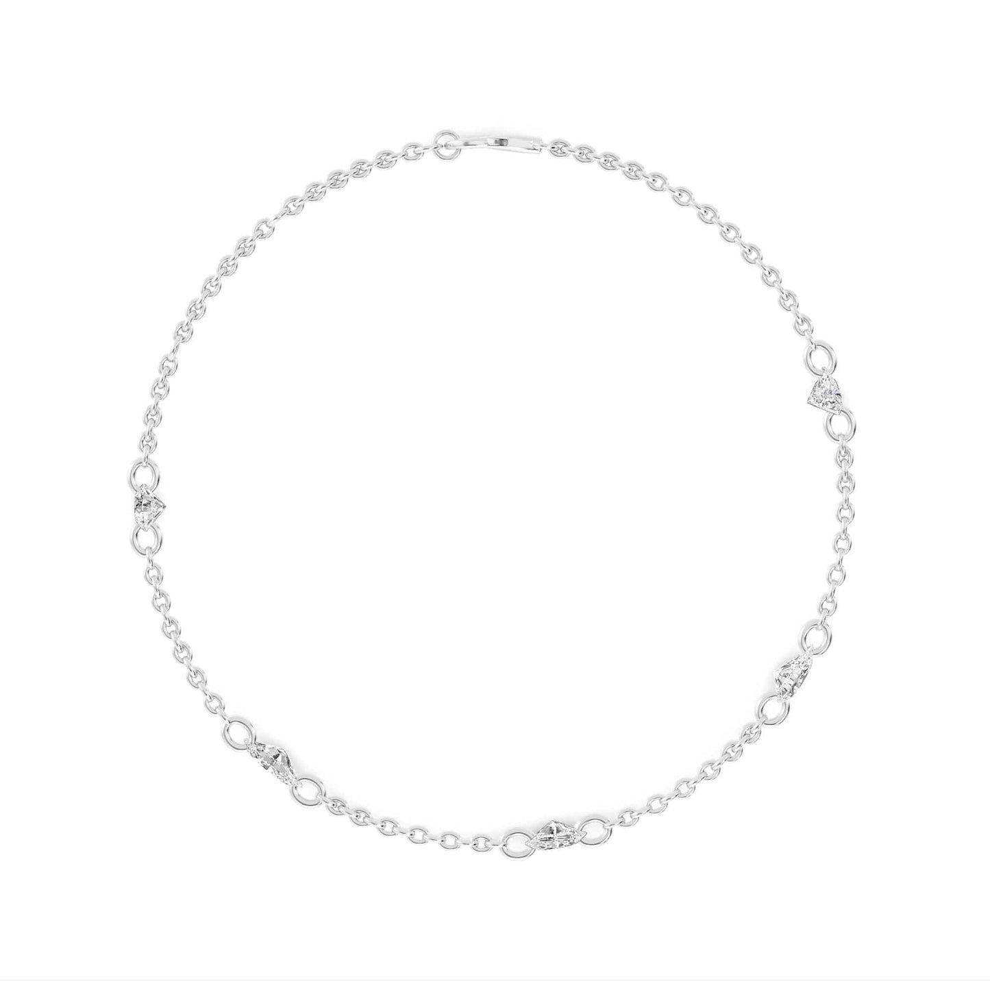 1.10ct Pierced Floating Multi-Shape Lab Grown Diamond Bracelet