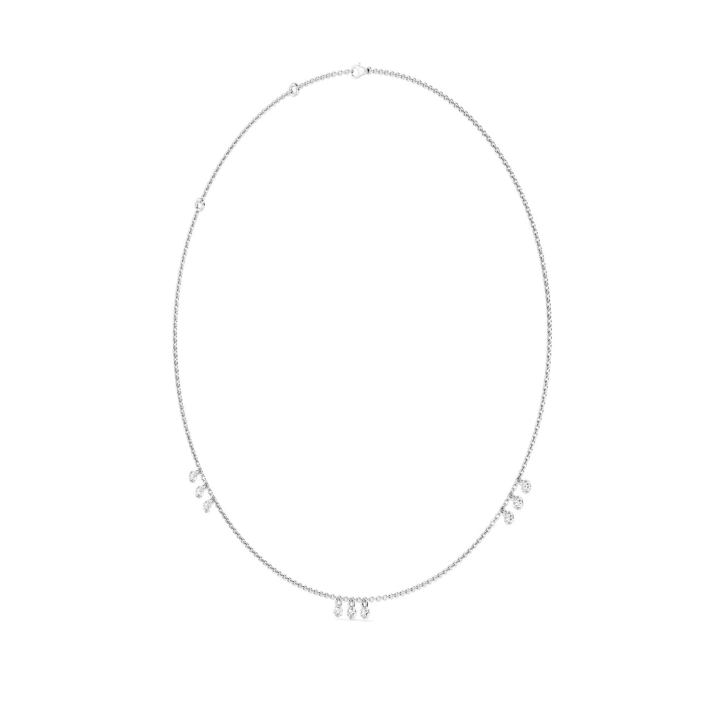 1.50 Carat Pierced 9 Round Lab Grown Diamond Necklace