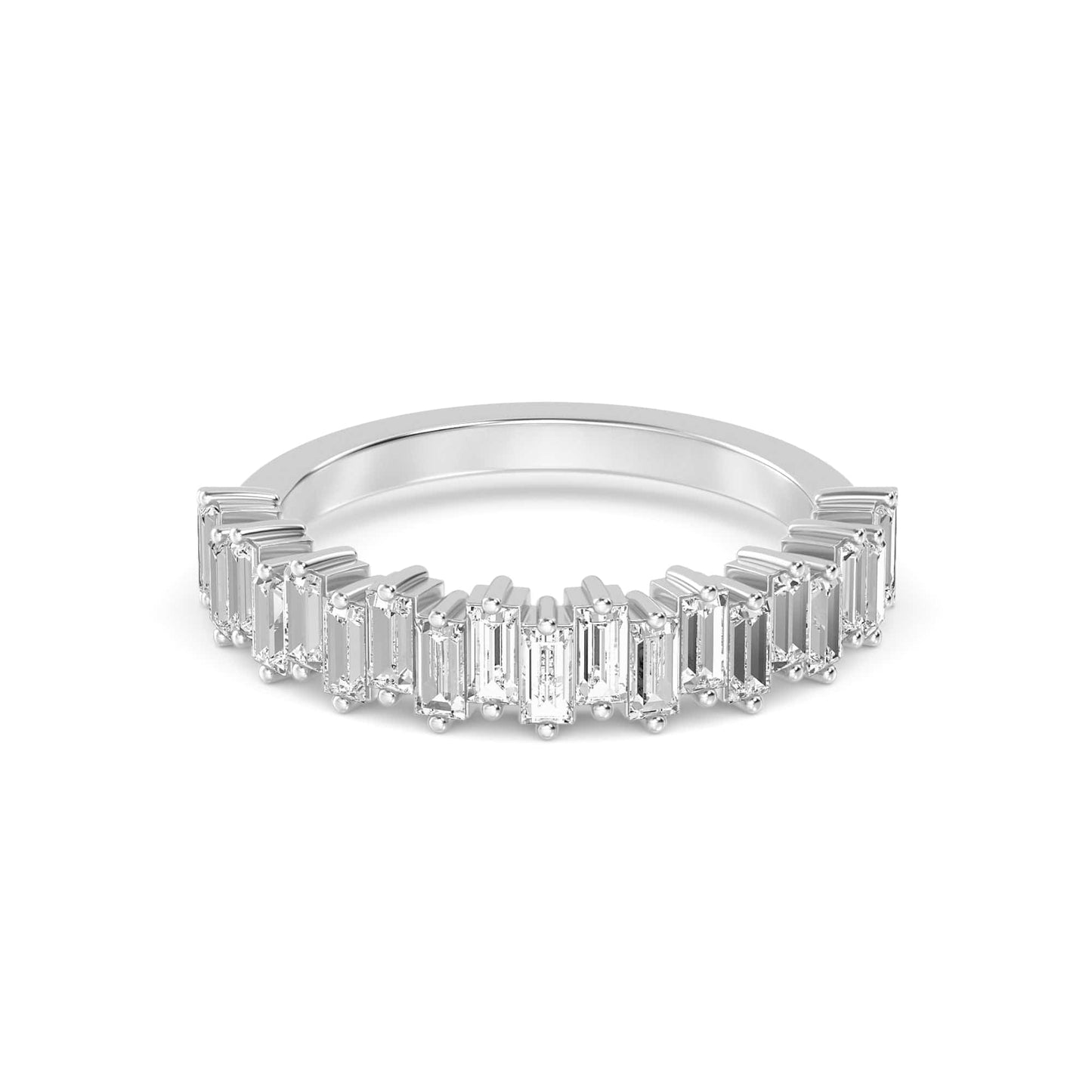 1 Carat Baguette Lab-Grown Diamond 3/4 Eternity Band in 14k Yellow Gold