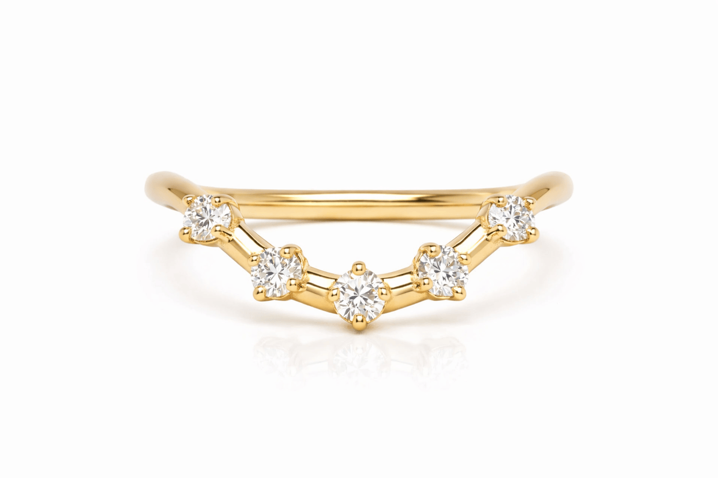 Sunburst Contour Diamond Band