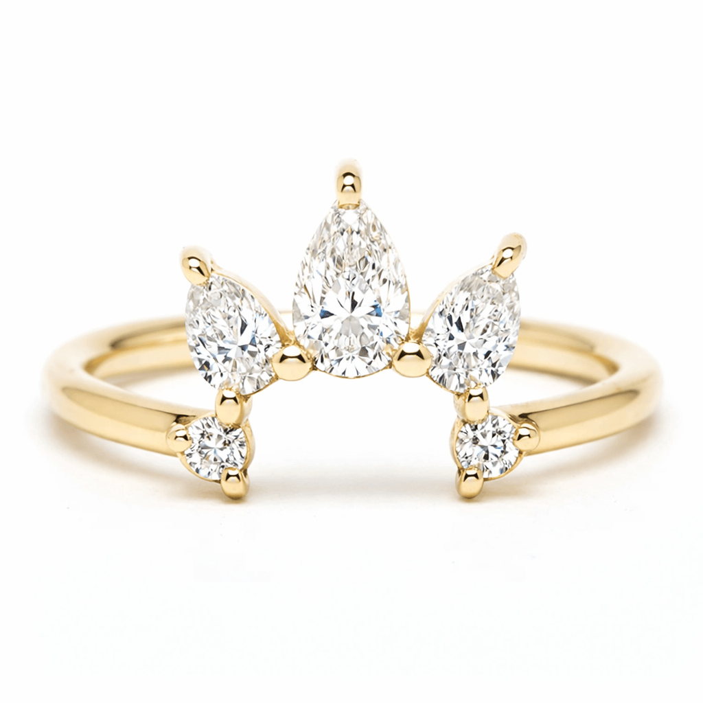 The Blossom Crown Diamond Band In 14K Yellow Gold