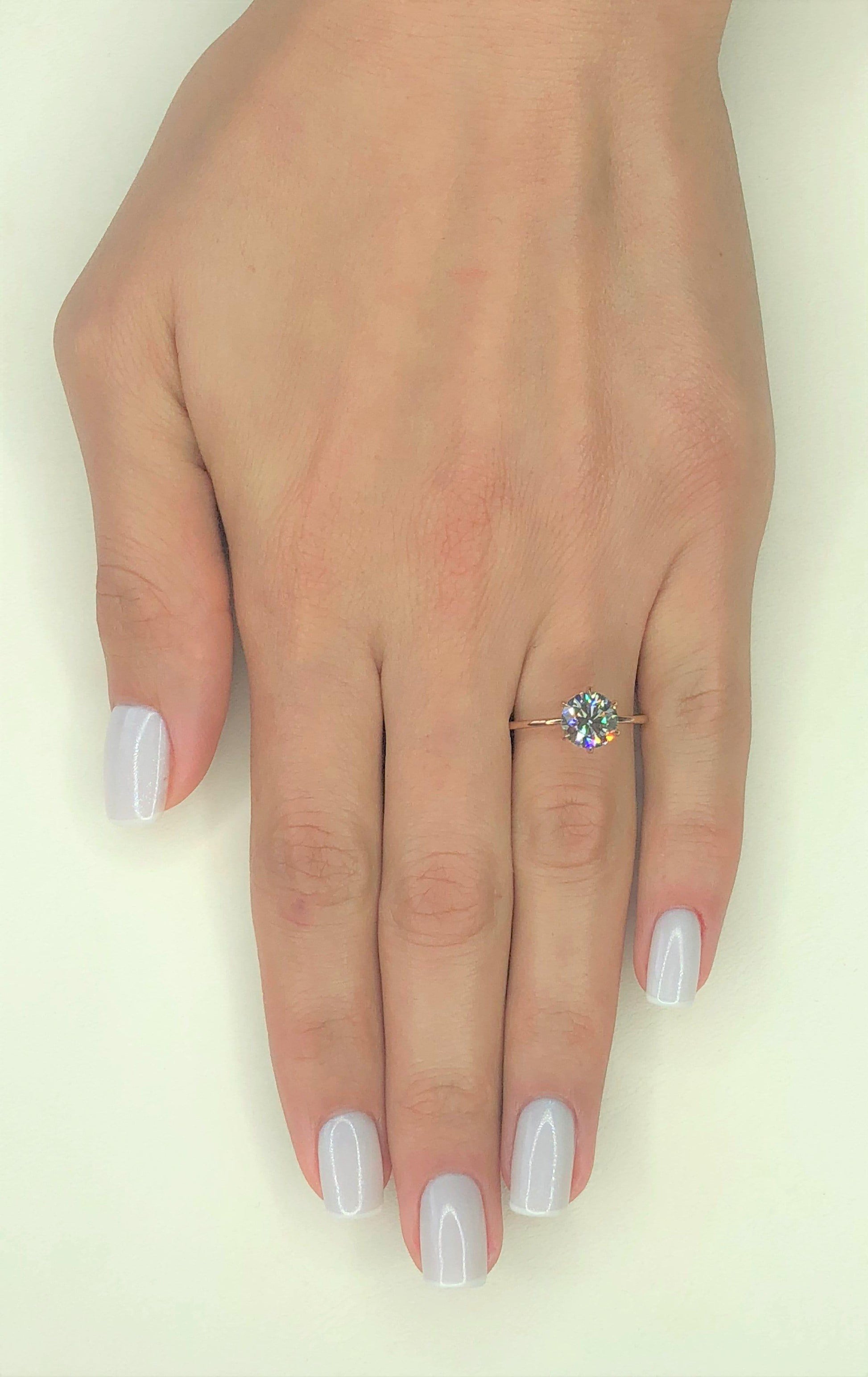 1.50 Carat Round Brilliant Cut Diamond Engagement Ring - BenzDiamonds