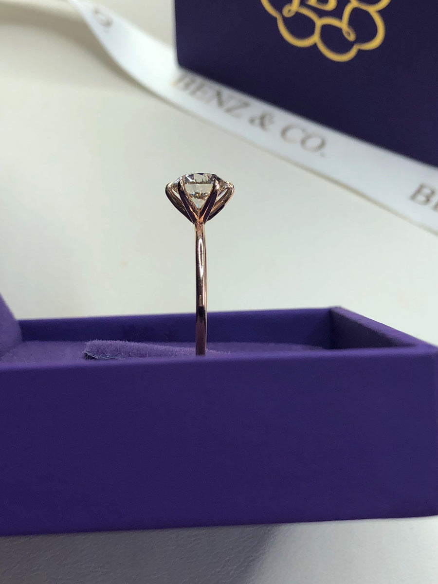 1.50 Carat Round Brilliant Cut Diamond Engagement Ring - BenzDiamonds