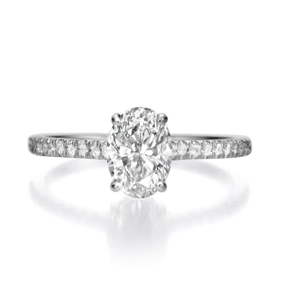 1.50 ct Oval Cut Diamond Engagement Ring - BenzDiamonds