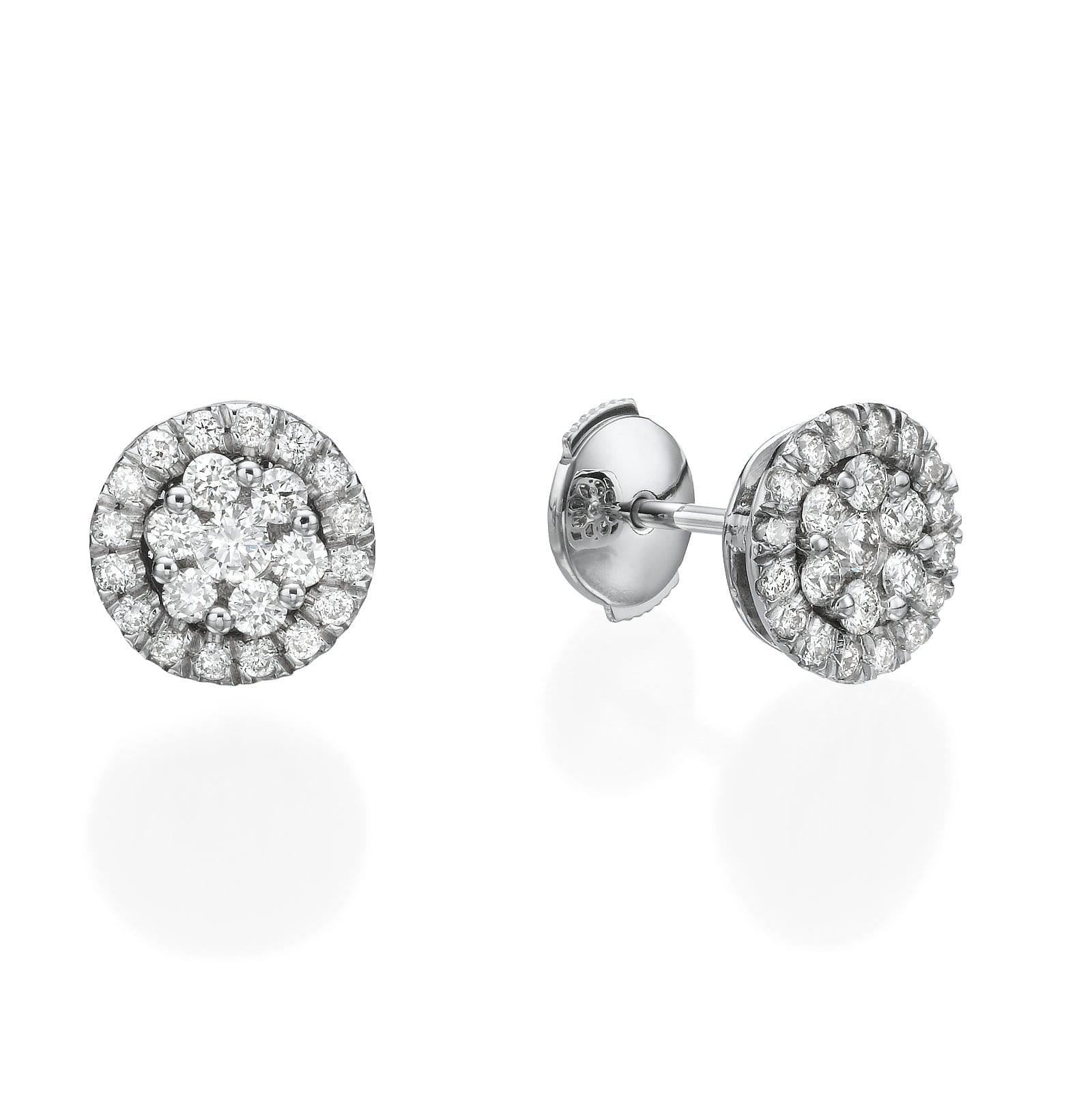 Round Diamond Cluster Earrings – Benz & Co Diamonds