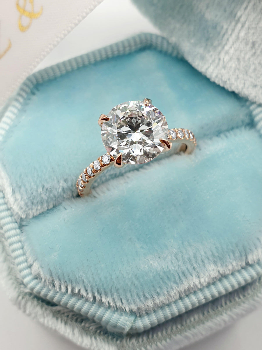 2.20 Carats Round Brilliant Cut Diamond Engagement Ring – Benz & Co ...