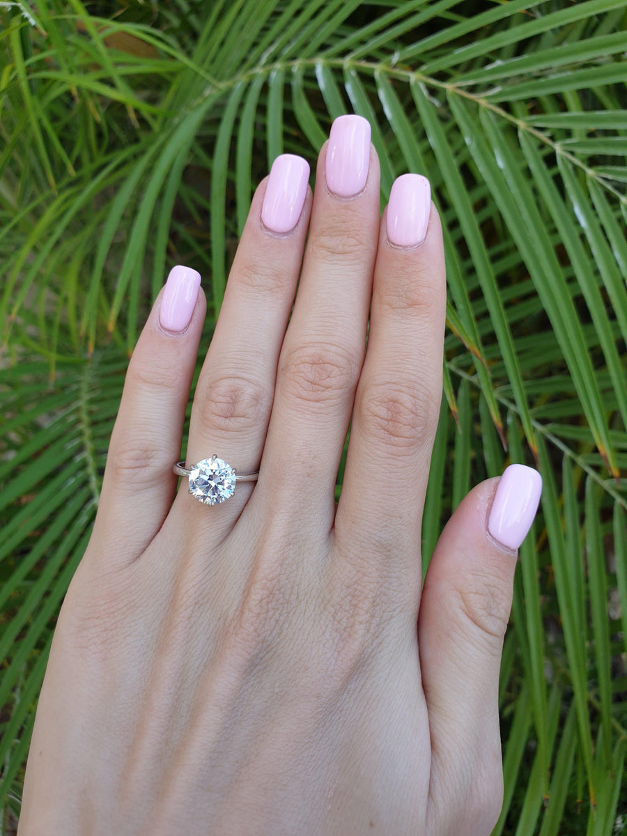 1.8 Ct. Round Cut Natural Diamond Halo Prongless 3 Row Micro Pave Pink  Diamond Engagement Ring (GIA Certified) | Diamond Mansion