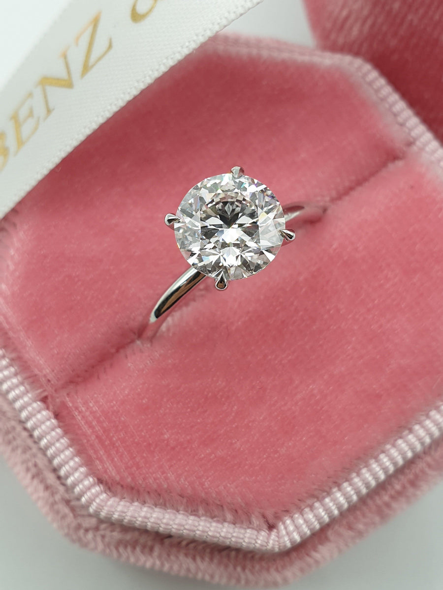 2 Carat Round Brilliant Cut Diamond Engagement Ring - BenzDiamonds