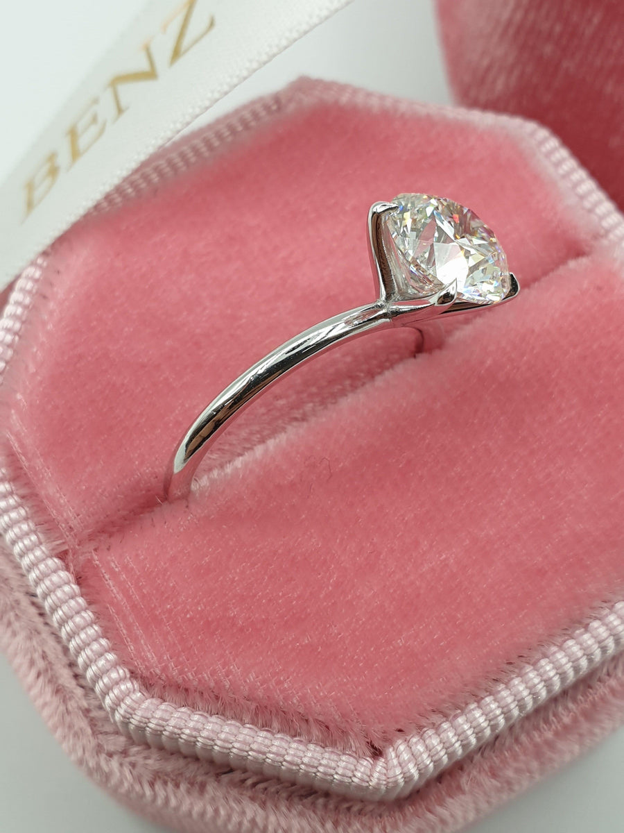 2 Carat Round Brilliant Cut Diamond Engagement Ring - BenzDiamonds