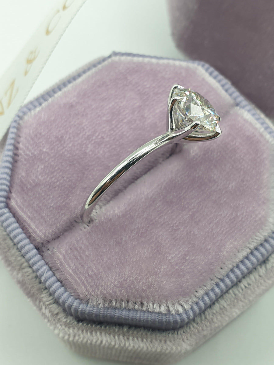 2 Carat Round Brilliant Cut Diamond Engagement Ring - BenzDiamonds