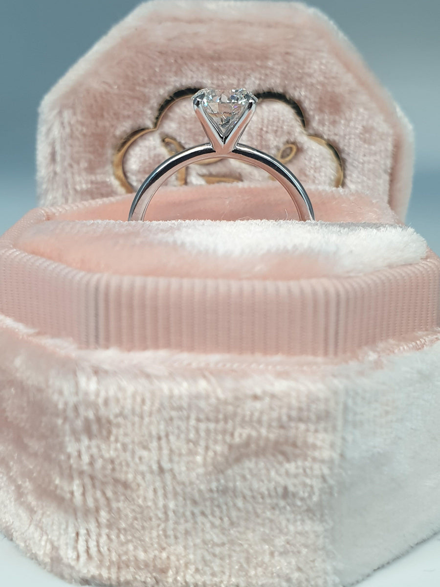 1 Carat Round Brilliant Cut Diamond Engagement Ring - BenzDiamonds