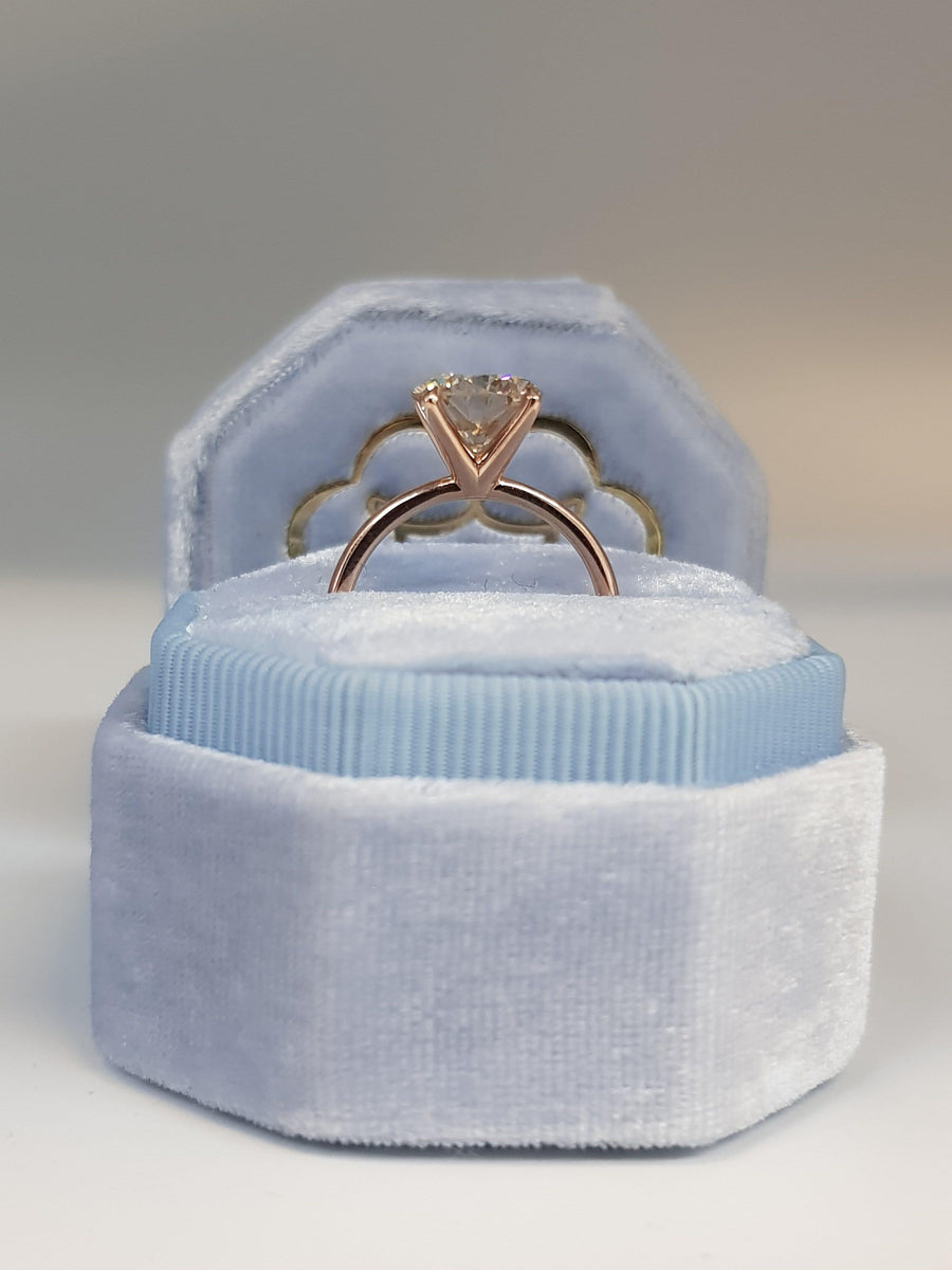 2 Carat Round Brilliant Cut Diamond Engagement Ring in Rose Gold - BenzDiamonds