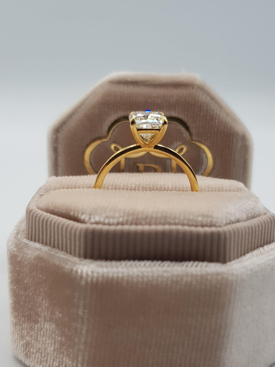 1.73 Carat Cushion Cut Solitaire Diamond Engagement Ring - BenzDiamonds