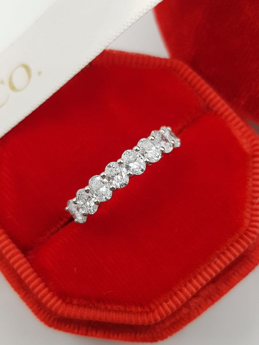 1.20 ct Oval Cut Diamond Eternity Band - BenzDiamonds