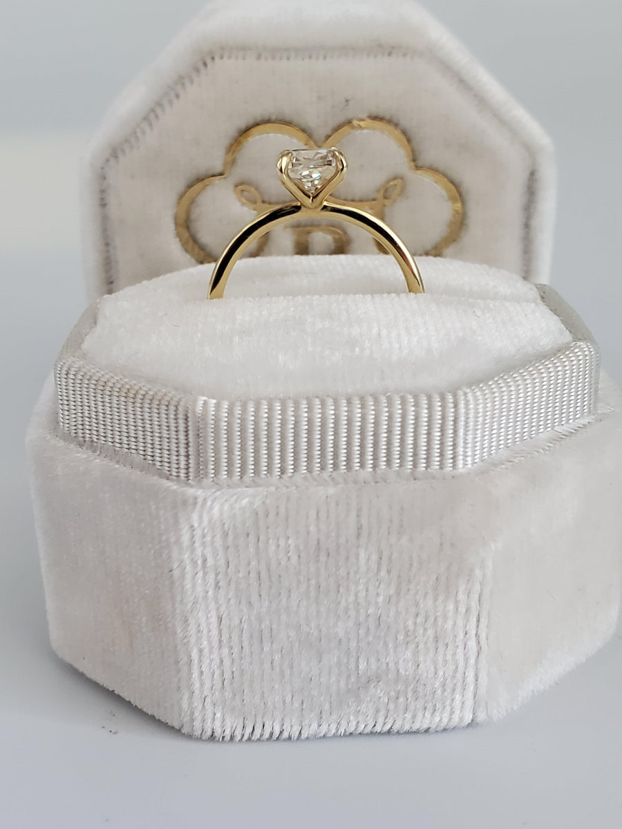 1.02 Carat Cushion Cut Solitaire Diamond Engagement Ring - BenzDiamonds