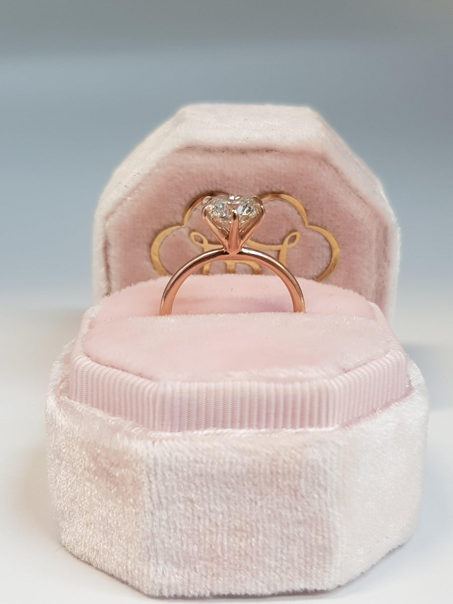 1.50 Carat Round Brilliant Cut Six Prongs Diamond Engagement Ring in Rose Gold - BenzDiamonds