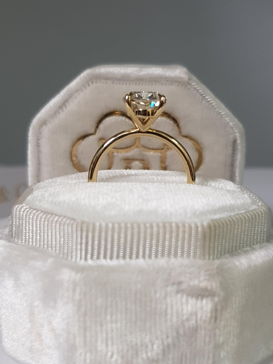 3 Carat Oval Cut Solitaire Diamond Engagement Ring - BenzDiamonds