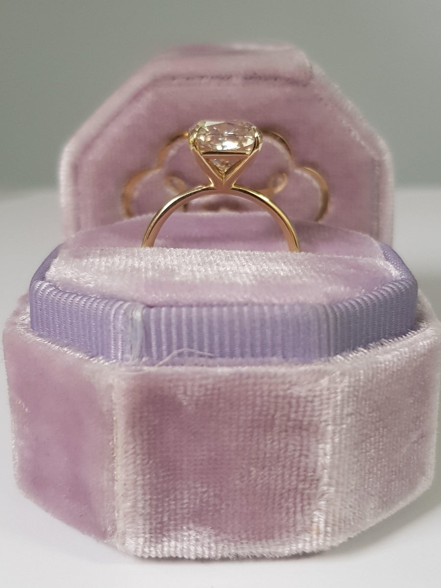 3.31 Carat Cushion Cut Solitaire Diamond Engagement Ring - BenzDiamonds