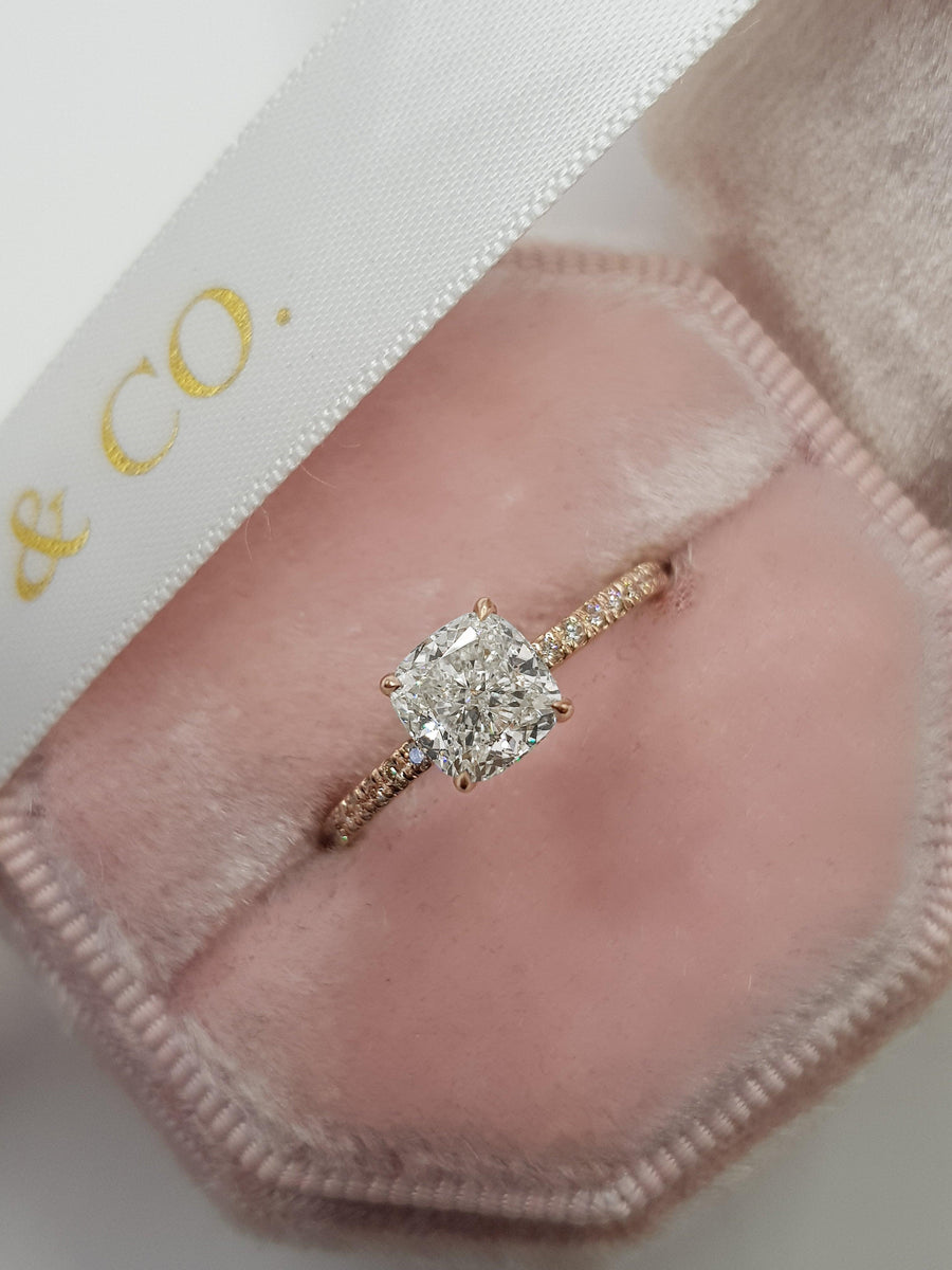 Halo Design Solitaire Diamond Ring In 18k White Gold – Emiratesdiamonds