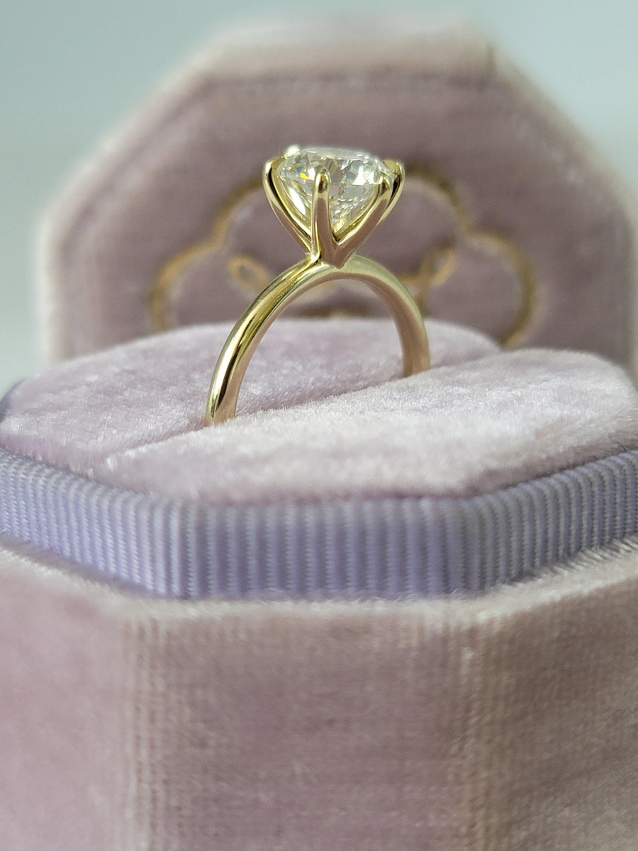 1.50 Carat Lab Grown Round Brilliant Cut Solitaire Diamond Engagement Ring in Yellow Gold - BenzDiamonds