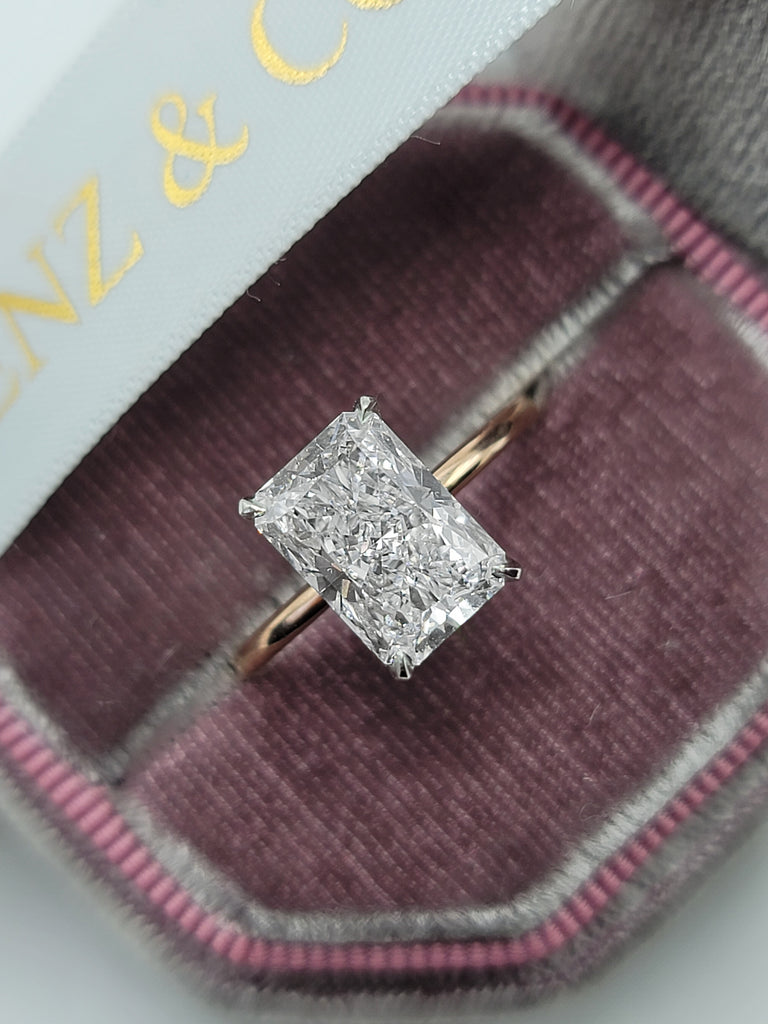 2 carat elongated radiant cut diamond deals